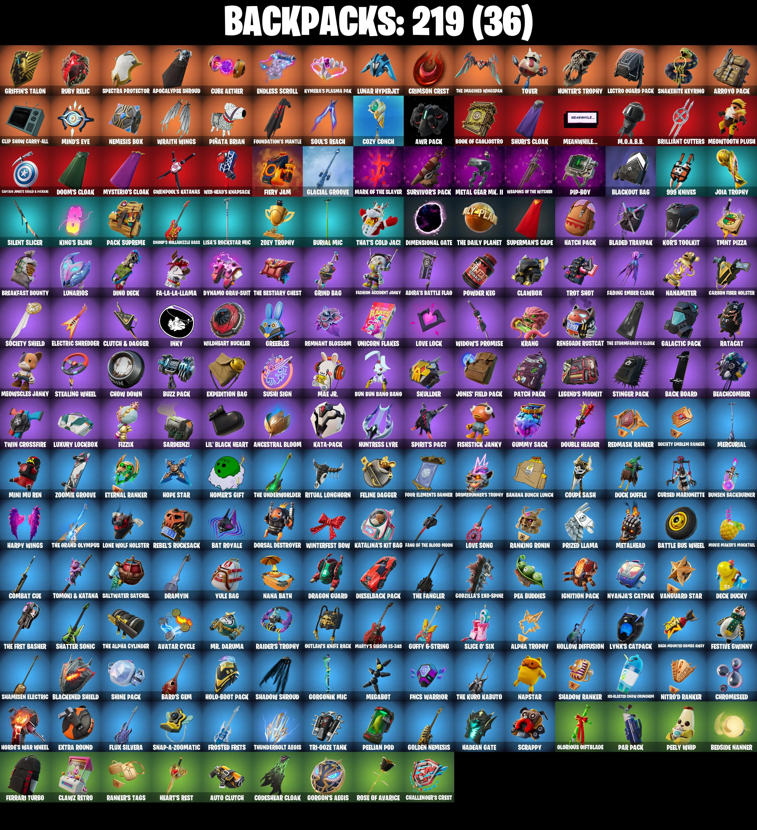 (PC/PSN/XBOX) 169 SKINS / Snap π° Hades π° The Foundation π° Ronin π° Spire Assassin π° The Imagined π° Joltara π° The Origin π° 450 V-Buck PARENTAL CONTROL β image 4