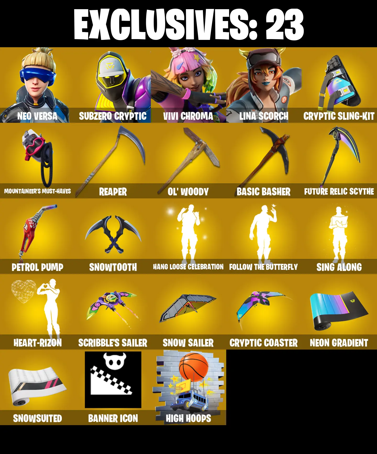 (PC/PSN/XBOX) 186 SKINS / Neo Versa π° Subzero Cryptic π° Vivi Chroma π° Lina Scorch π° Raz π° Torin π° The Imagined π° Backlash π° 550 V-Buck PARENTAL CONTROL β image 1