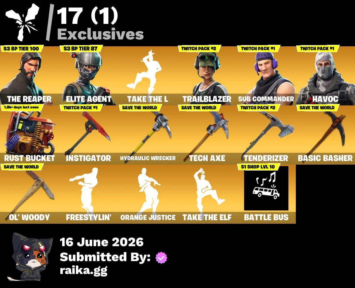 🔥 TAKE THE L 🔥 134 SKINS 🔥 THE REAPER 🔥 FREESTYLE 🔥 3900 VBUCKS