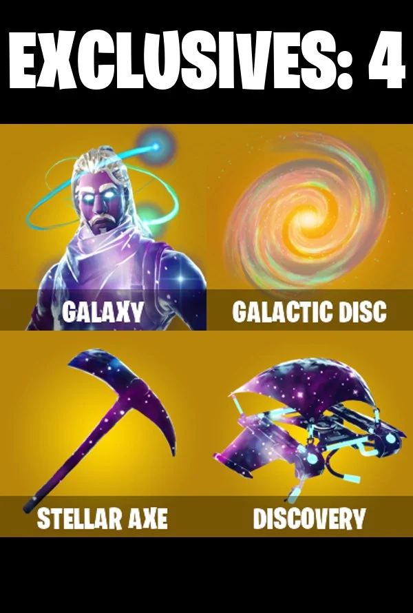 ⚡️PC/PSN/XBOX⚡️1 Skin 💎 Galaxy 💎 Galactic Disc 💎 Discovery 💎 Clawz Retro 💎 Glorious Giftblade 💎 Secret Scimitars 💎 Stellar Axe 💎 Exclusive 💎 10 Cosmetics — image 1