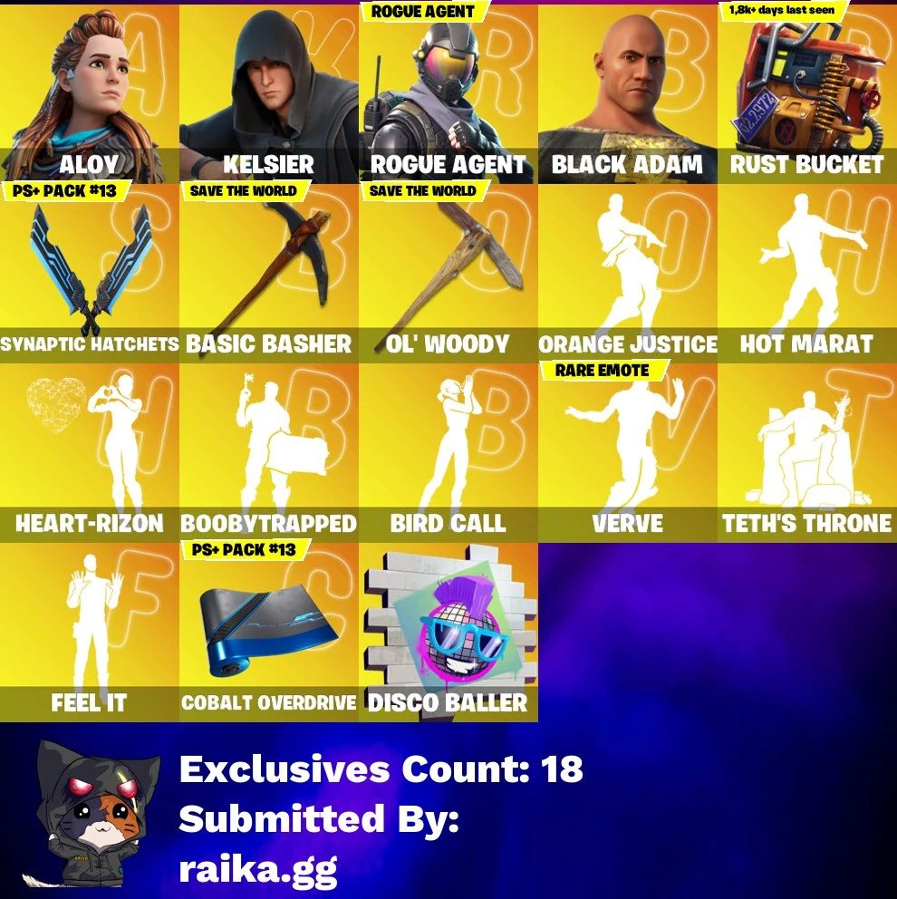 [PC / PSN / XBOX] 💻 545 Skins 🎮 Aloy 🏹 Kelsier 🗡️ Rogue Agent 🎯 Black Adam ⚡ Optimus Prime 🤖 Calamity 🤠 Ascendant Midas 🪙 Zeus ⚡ Hybrid 🐉 Snap 🧩 Frostbite