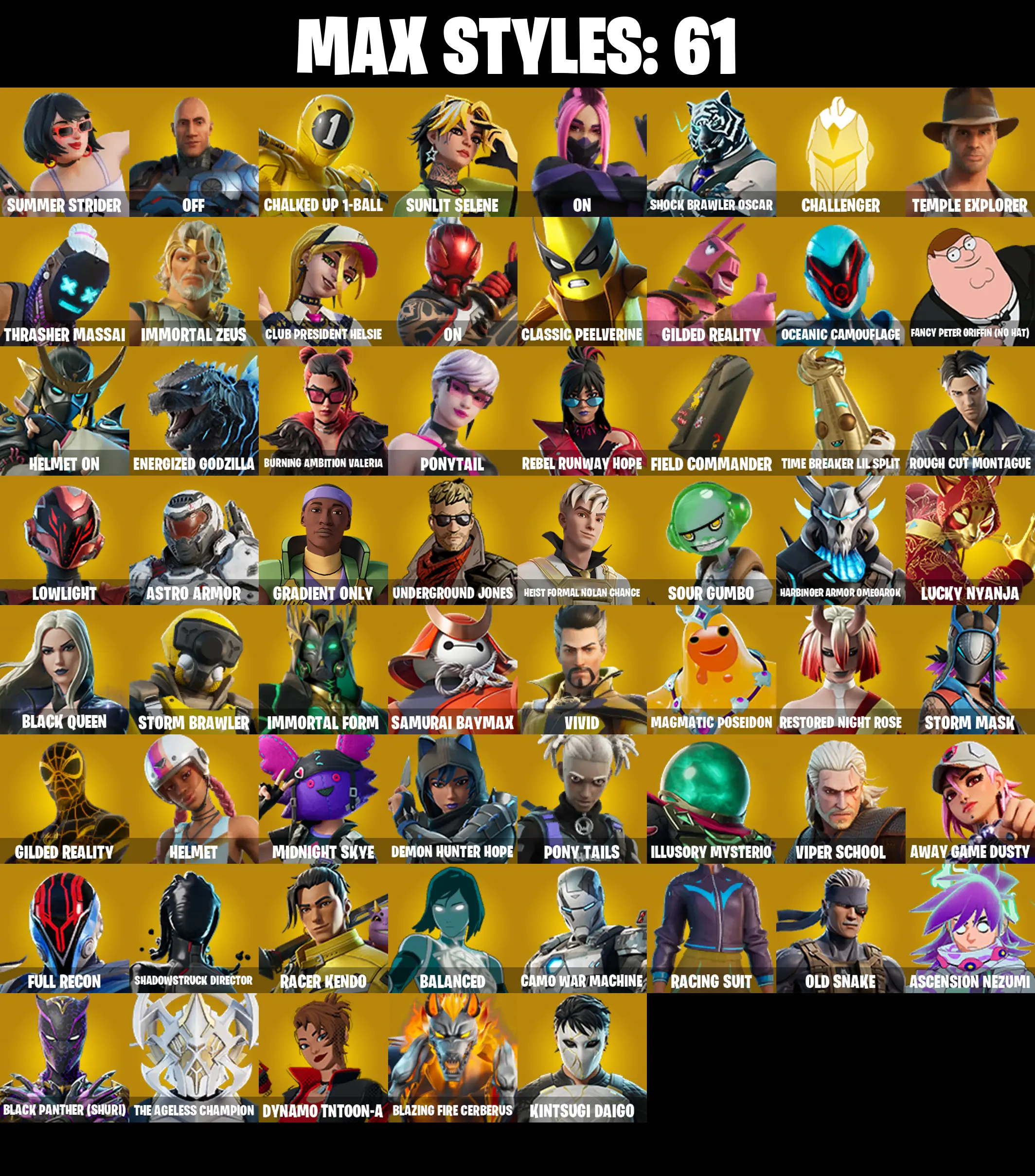 (PC/PSN/XBOX) 175 SKINS π« Renegade Raider β‘οΈ Renee π Andre β‘οΈ Backlash π Red Knight β‘οΈ Zeus π Snap β‘οΈ Twyn π Ronin β‘οΈ Malik | 300 V-Buck | PARENTAL CONTROLS β image 3