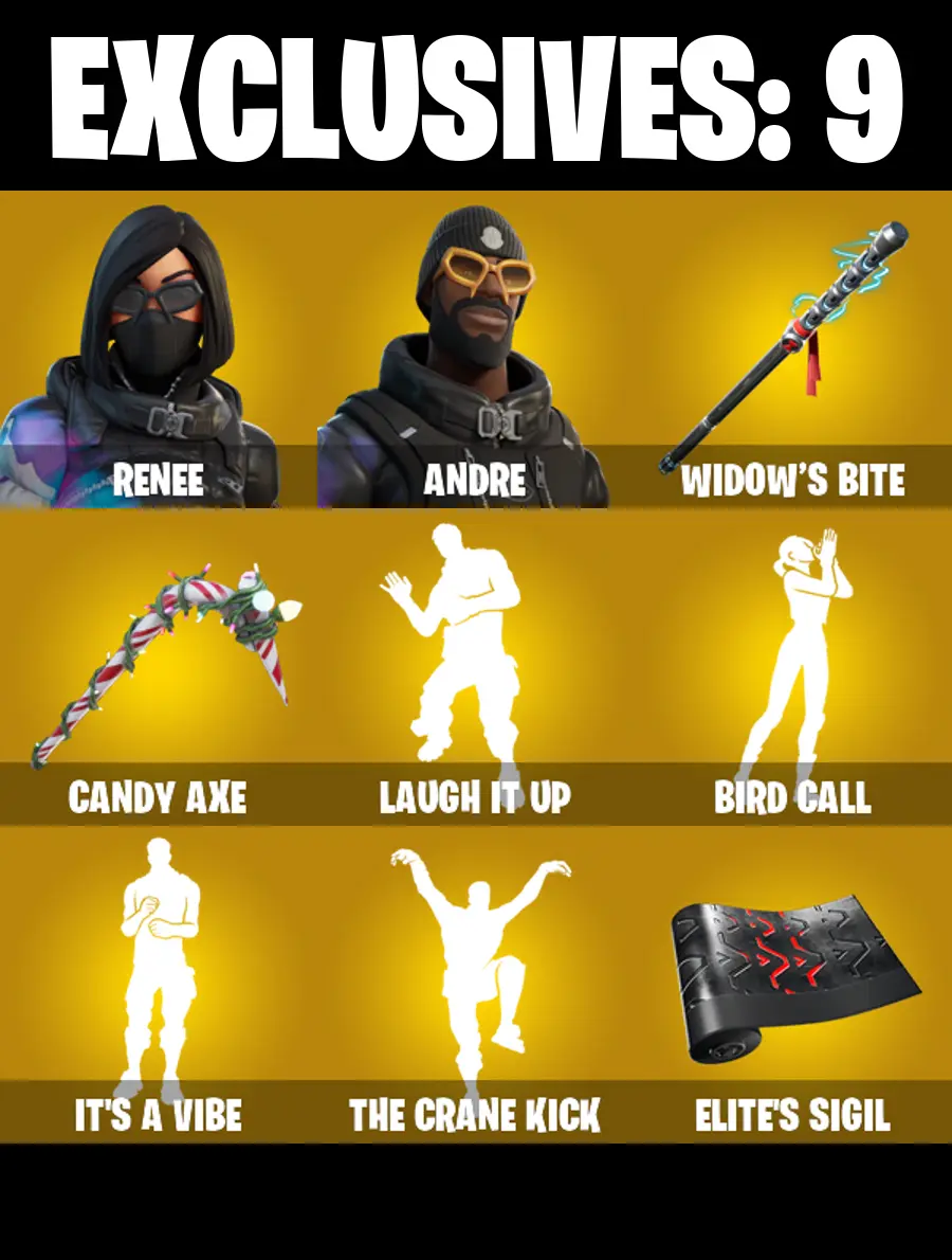 (PC/PSN/XBOX) 175 SKINS π« Renegade Raider β‘οΈ Renee π Andre β‘οΈ Backlash π Red Knight β‘οΈ Zeus π Snap β‘οΈ Twyn π Ronin β‘οΈ Malik | 300 V-Buck | PARENTAL CONTROLS β image 1