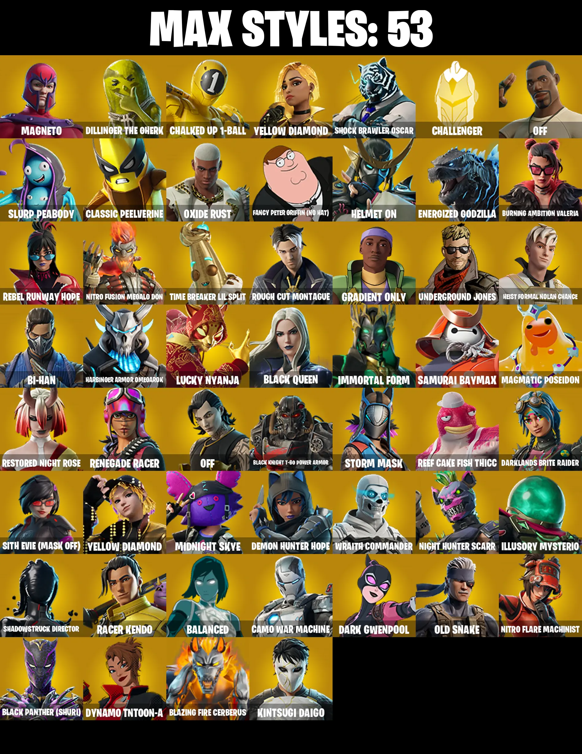 (PC/PSN/XBOX) 144 SKINS π« Renegade Raider β‘οΈ Lina Scorch π Subzero Cryptic β‘οΈ Zeus π Kado Thorne β‘οΈ Son Goku π Valeria | 200 V-Buck | PARENTAL CONTROLS β image 3