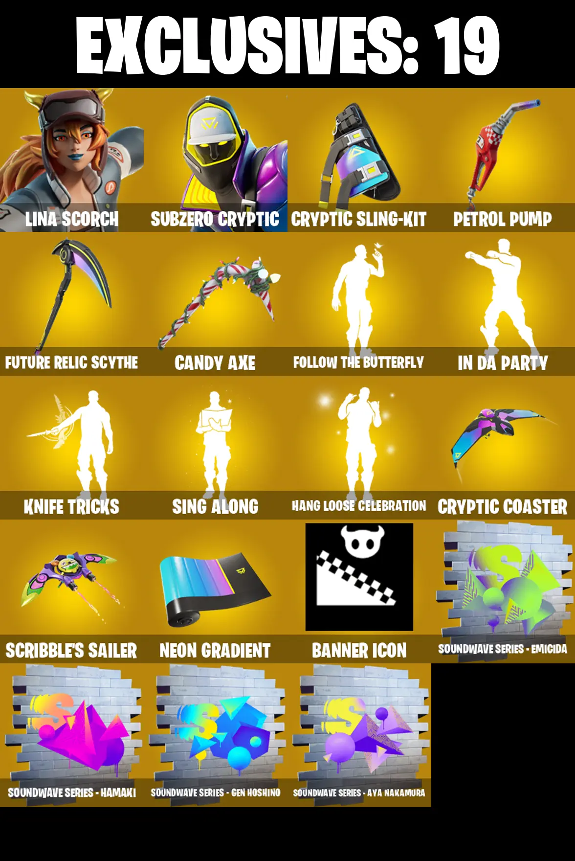 (PC/PSN/XBOX) 169 SKINS π« Lina Scorch β‘οΈ Subzero Cryptic π Snap β‘οΈ Frostbite π Twyn β‘οΈ Ronin π Malik β‘οΈ Joltara π Midas Rex | 0 V-Buck | PARENTAL CONTROLS β image 1