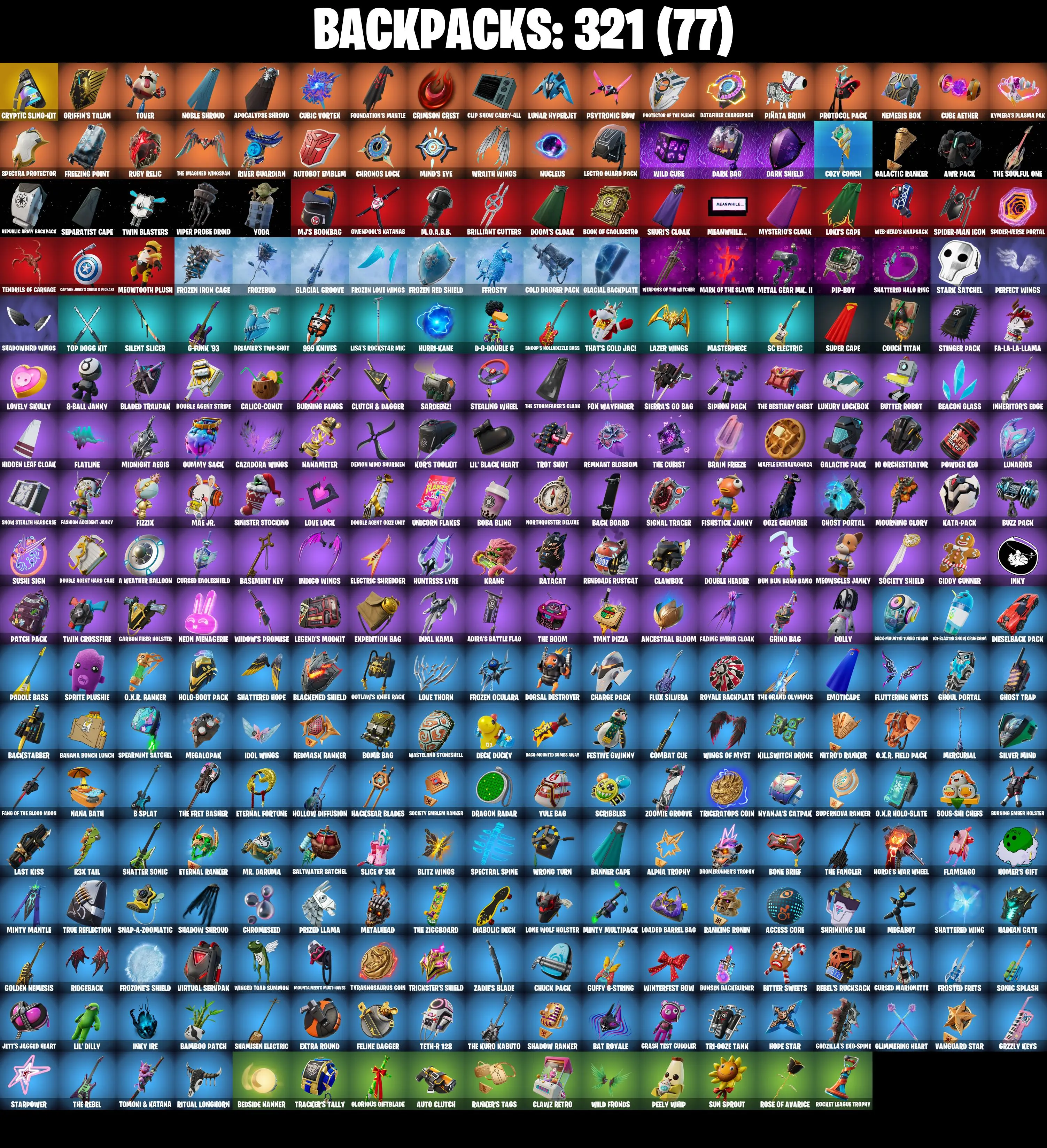 (PC/XBOX) 262 SKINS π₯ Major Lazer π₯ Subzero Cryptic π₯ Heron Stance Hero π₯ Mecha Cuddle Master π₯ Galaxy Scout π₯ Backlash π₯ Torin π₯ 50 V-Bucπ₯ PARENTAL CONTROLS β image 3