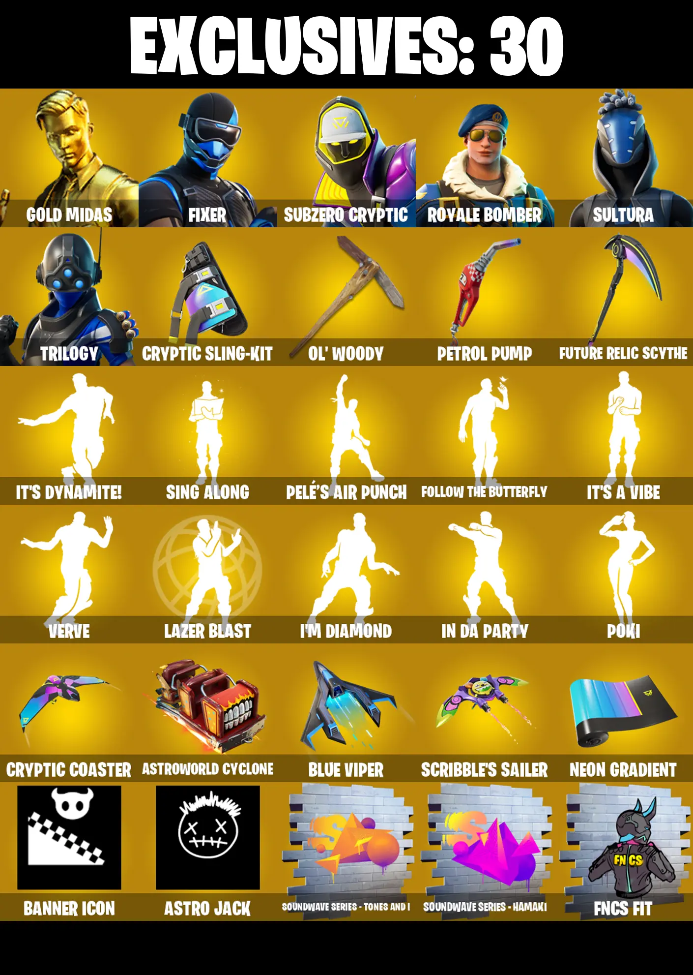 (PC/XBOX) 220 SKINS π₯ Gold Midas π₯ Fixer π₯ Subzero Cryptic π₯ Royale Bomber π₯ Sultura π₯ Trilogy π₯ Gear Specialist Maya π₯ 400 V-Bucπ₯ PARENTAL CONTROLS β image 1
