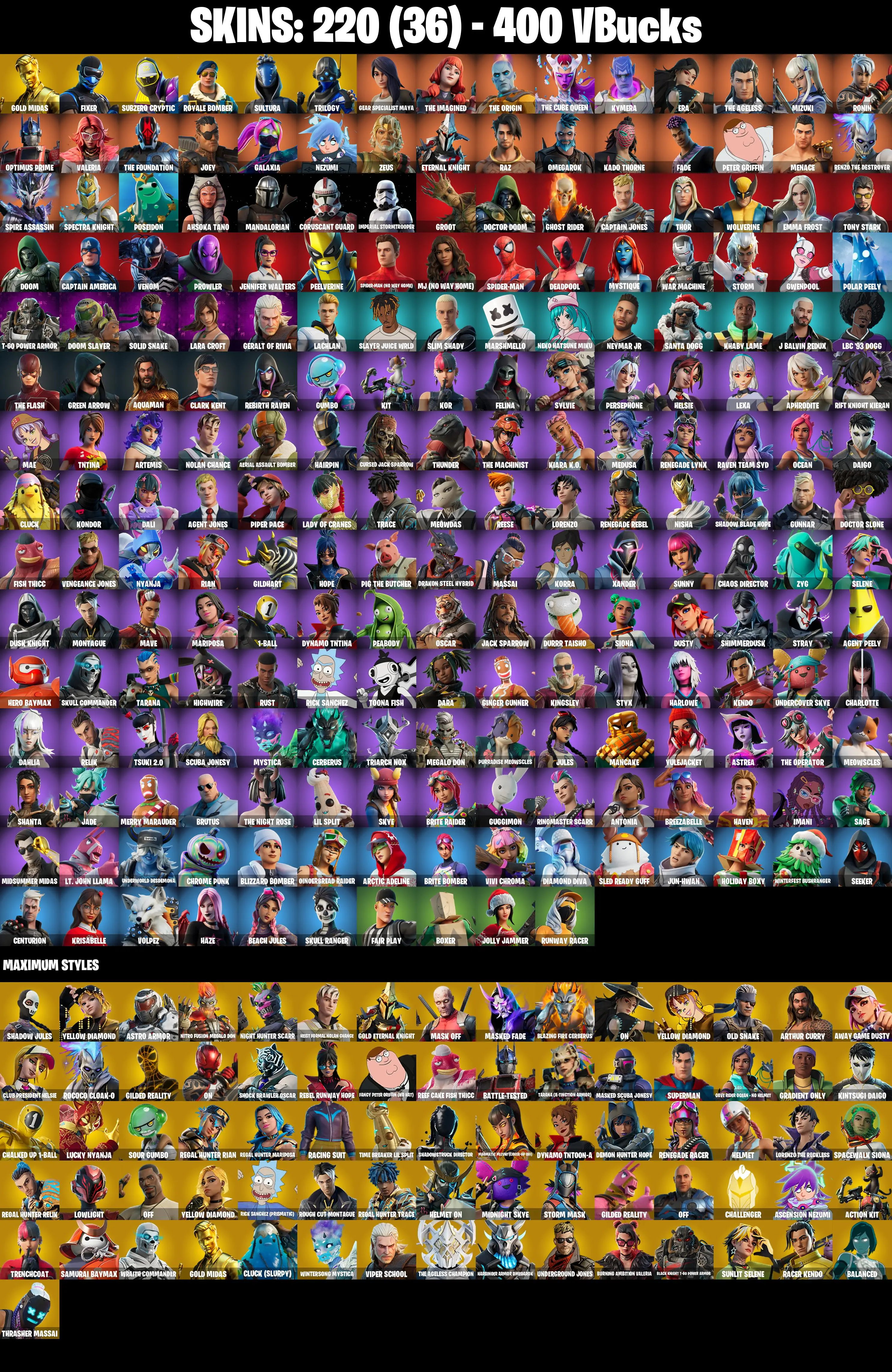 (PC/XBOX) 220 SKINS π₯ Gold Midas π₯ Fixer π₯ Subzero Cryptic π₯ Royale Bomber π₯ Sultura π₯ Trilogy π₯ Gear Specialist Maya π₯ 400 V-Bucπ₯ PARENTAL CONTROLS β image 2