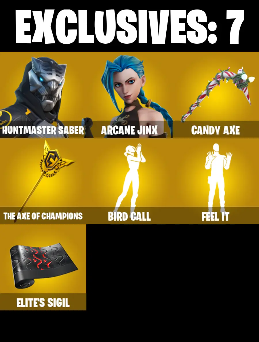 (PC/PSN) 165 SKINS π₯ Huntmaster Saber π₯ Arcane Jinx π₯ Fate π₯ Inferno π₯ Joltara π₯ Valeria π₯ Zeus π₯ Omegarok π₯ Kado Thorne π₯ 100 V-Bucks PARENTAL CONTROLS β image 1