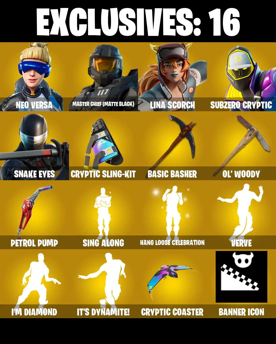 (PC) 227 SKINS π₯ Renegade Raider π₯ Aerial Assault Trooper π₯ Neo Versa π₯ Master Chief (Matte Black) π₯ Lina Scorch π₯ 50 VB | PARENTAL CONTROLS β image 1