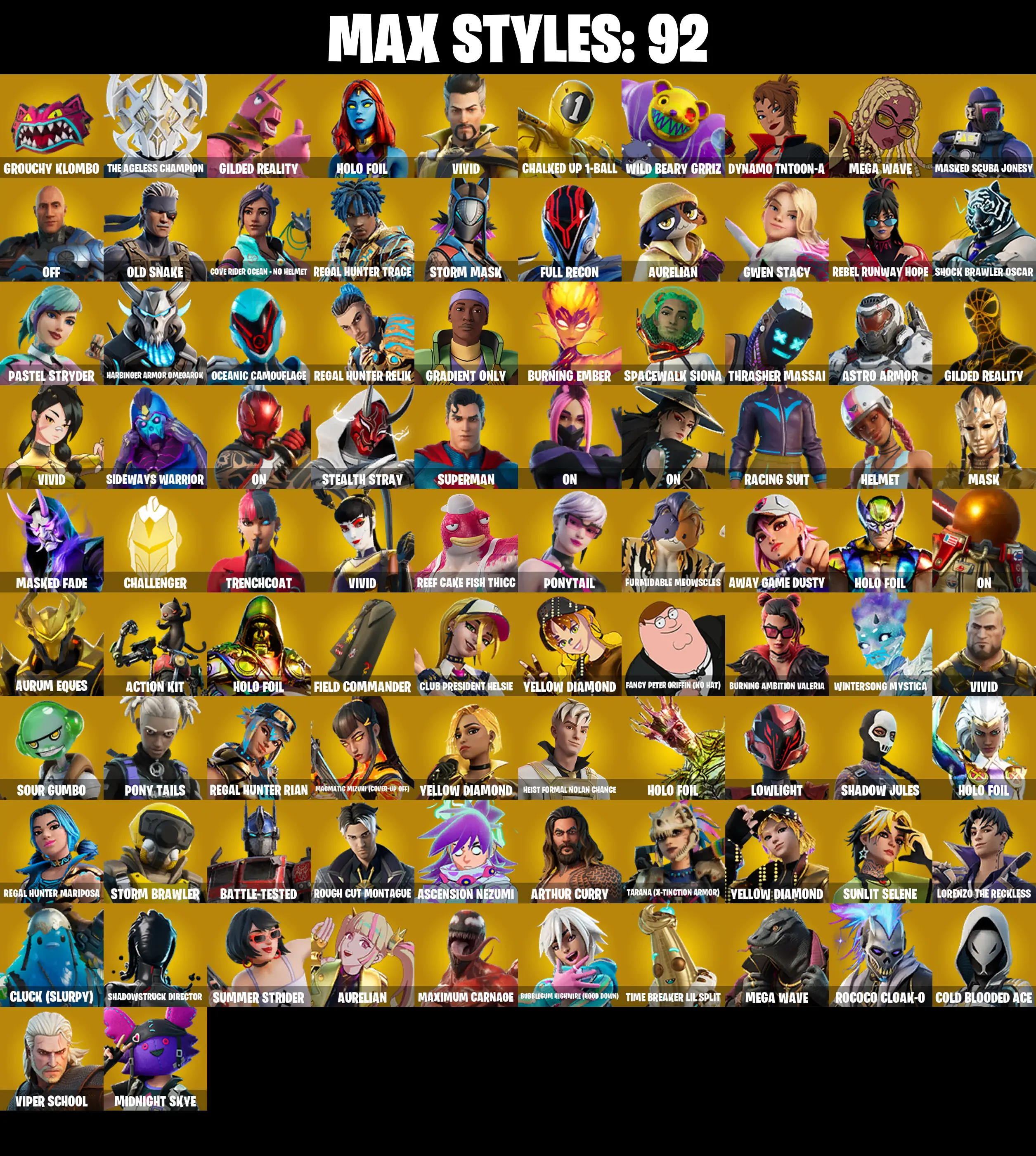 (PC/PSN/XBOX) 201 SKINS π« Raz β‘οΈ Omegarok π Kado Thorne β‘οΈ Twyn π Fade β‘οΈ Valeria π Malik β‘οΈ Eternal Knight π Predator β‘οΈ Snap | 600 V-Buck | PARENTAL CONTROLS β image 3