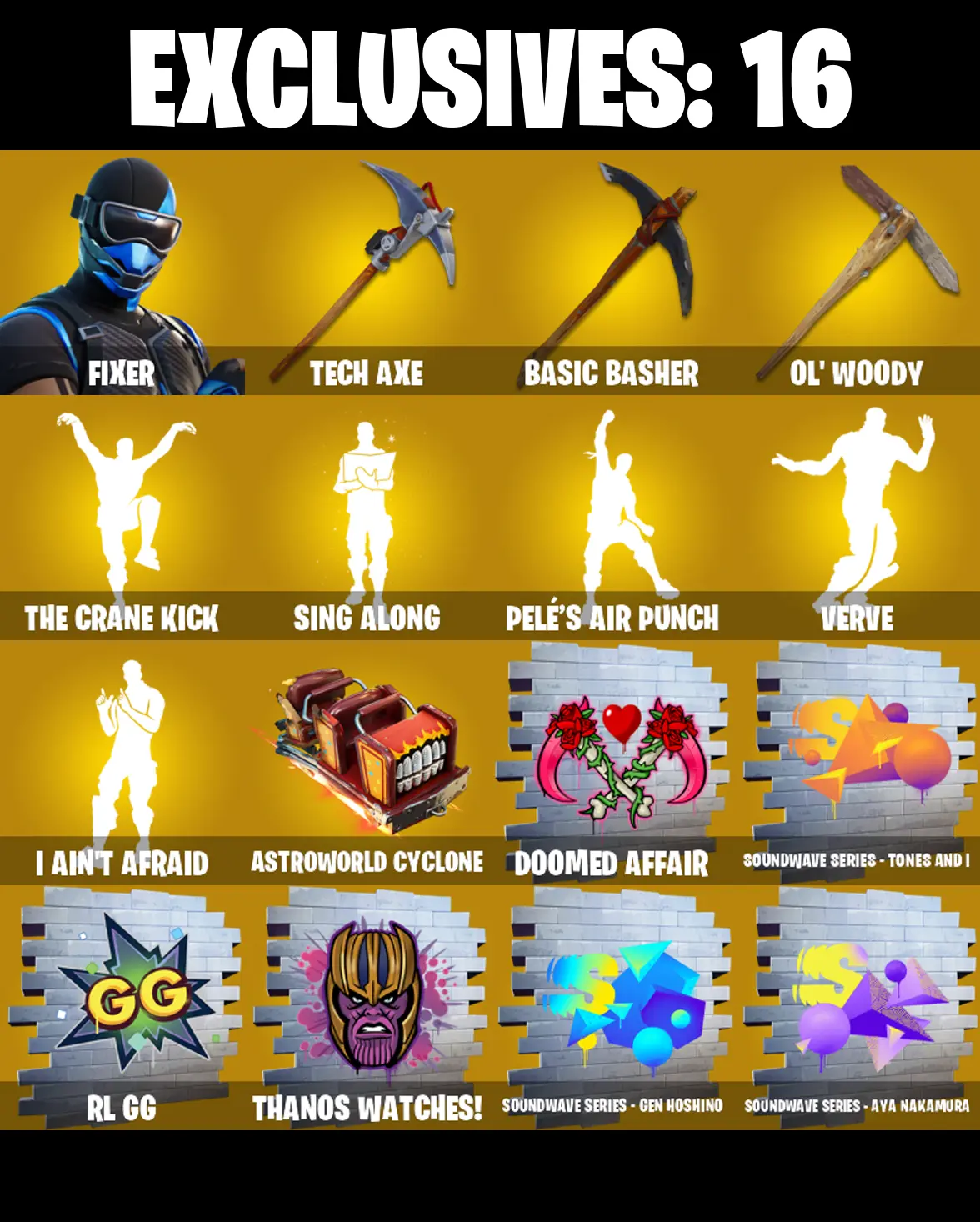 (PC/PSN) 226 SKINS π₯ Fixer π₯ Predator π₯ Menace π₯ Raz π₯ Omegarok π₯ Nezumi π₯ The Cube Queen π₯ Twyn π₯ Torin π₯ The Imagined π₯ 350 VB | PARENTAL CONTROLS β image 1