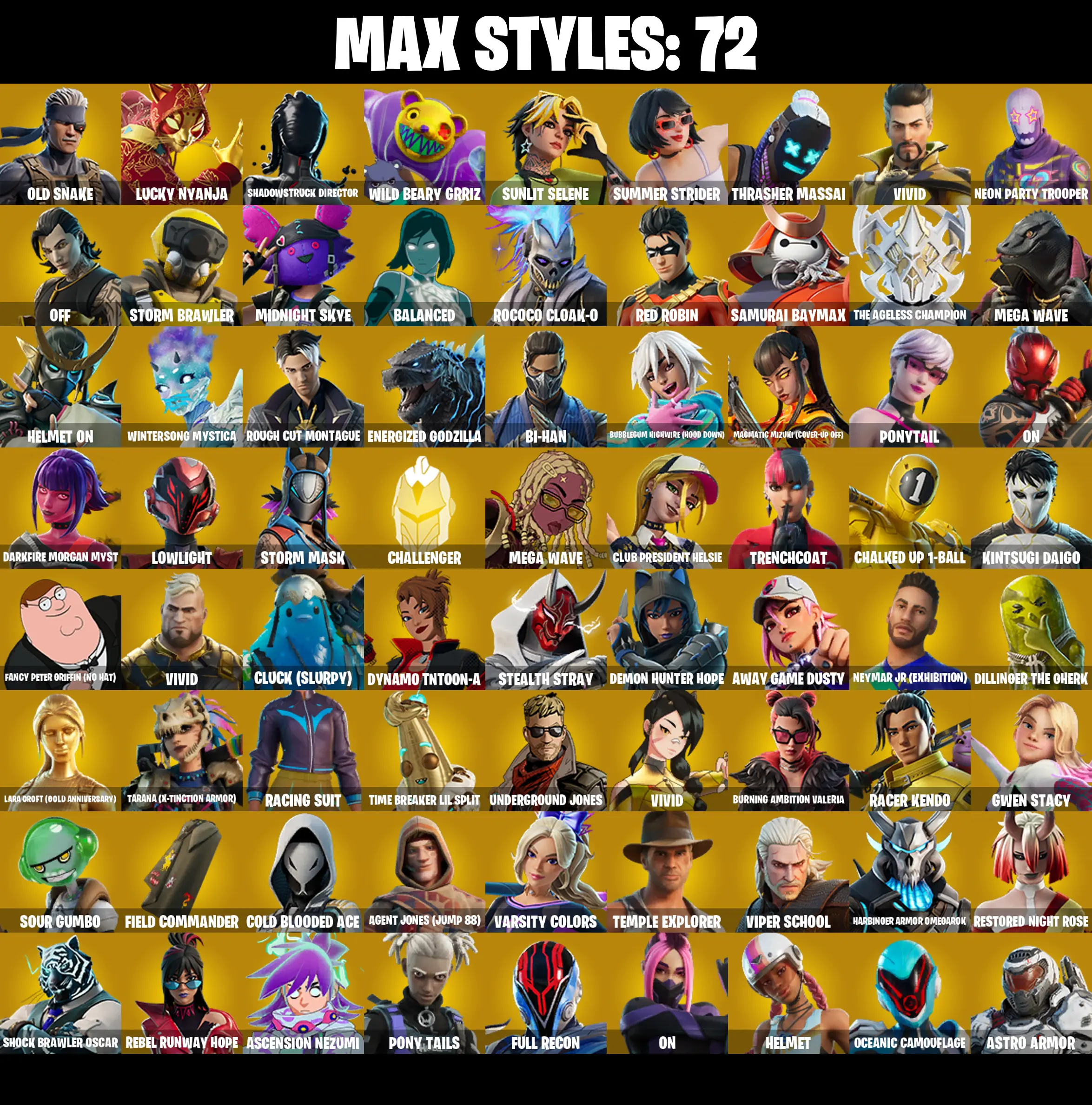 (PC) 181 SKINS π₯ Valeria π₯ The Imagined π₯ Joltara π₯ Nezumi π₯ Omegarok π₯ The Origin π₯ The Foundation π₯ Menace π₯ Mizuki π₯ 950 V-Buc PARENTAL CONTROLS β image 3
