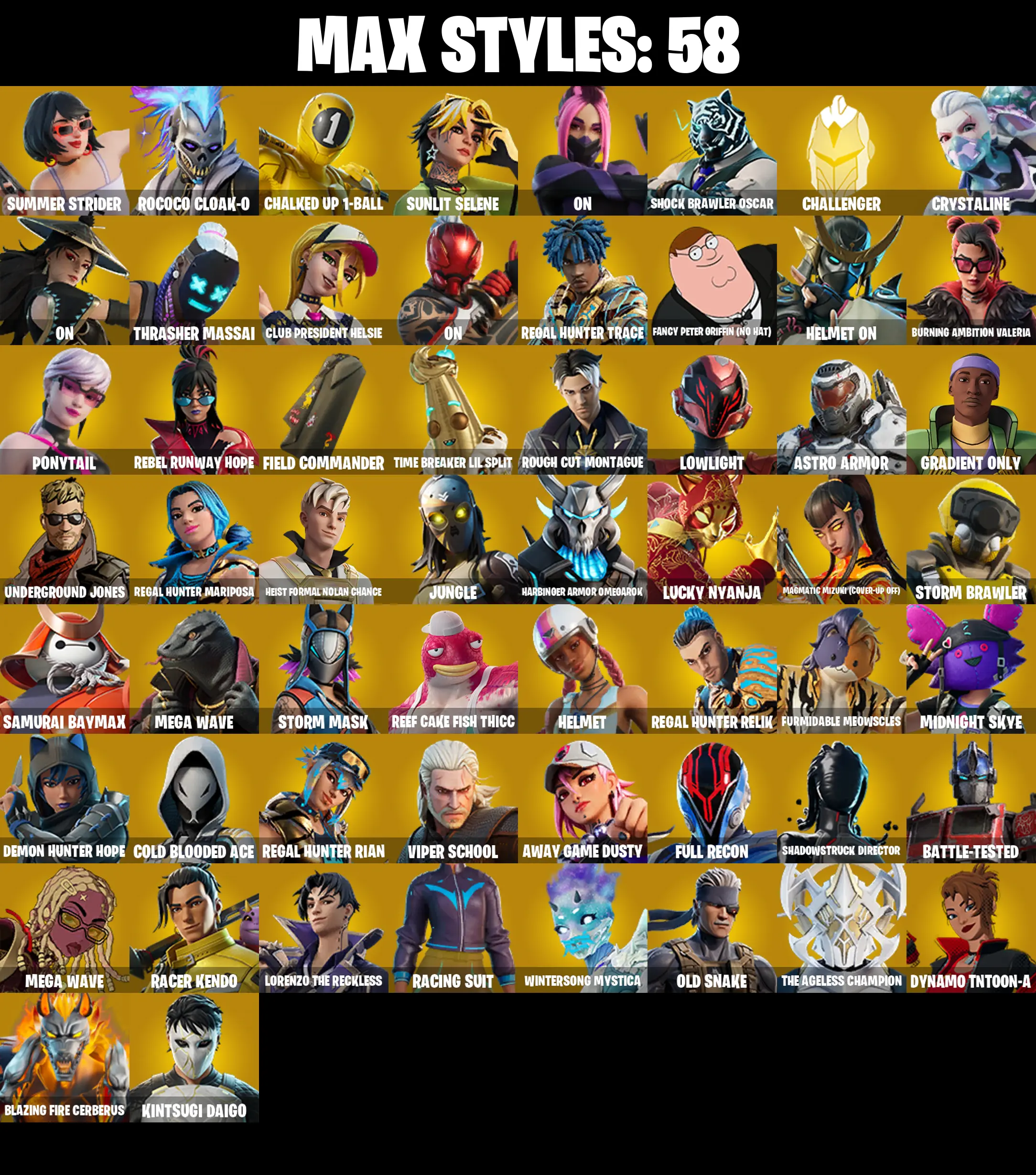 (PC/PSN/XBOX) 180 SKINS π« Backlash β‘οΈ Optimus Prime π Zeus β‘οΈ Snap π Kado Thorne β‘οΈ Son Goku π Ronin β‘οΈ Malik π Era β‘οΈ The Ageless | 0 V-Buck | PARENTAL CONTROLS β image 3