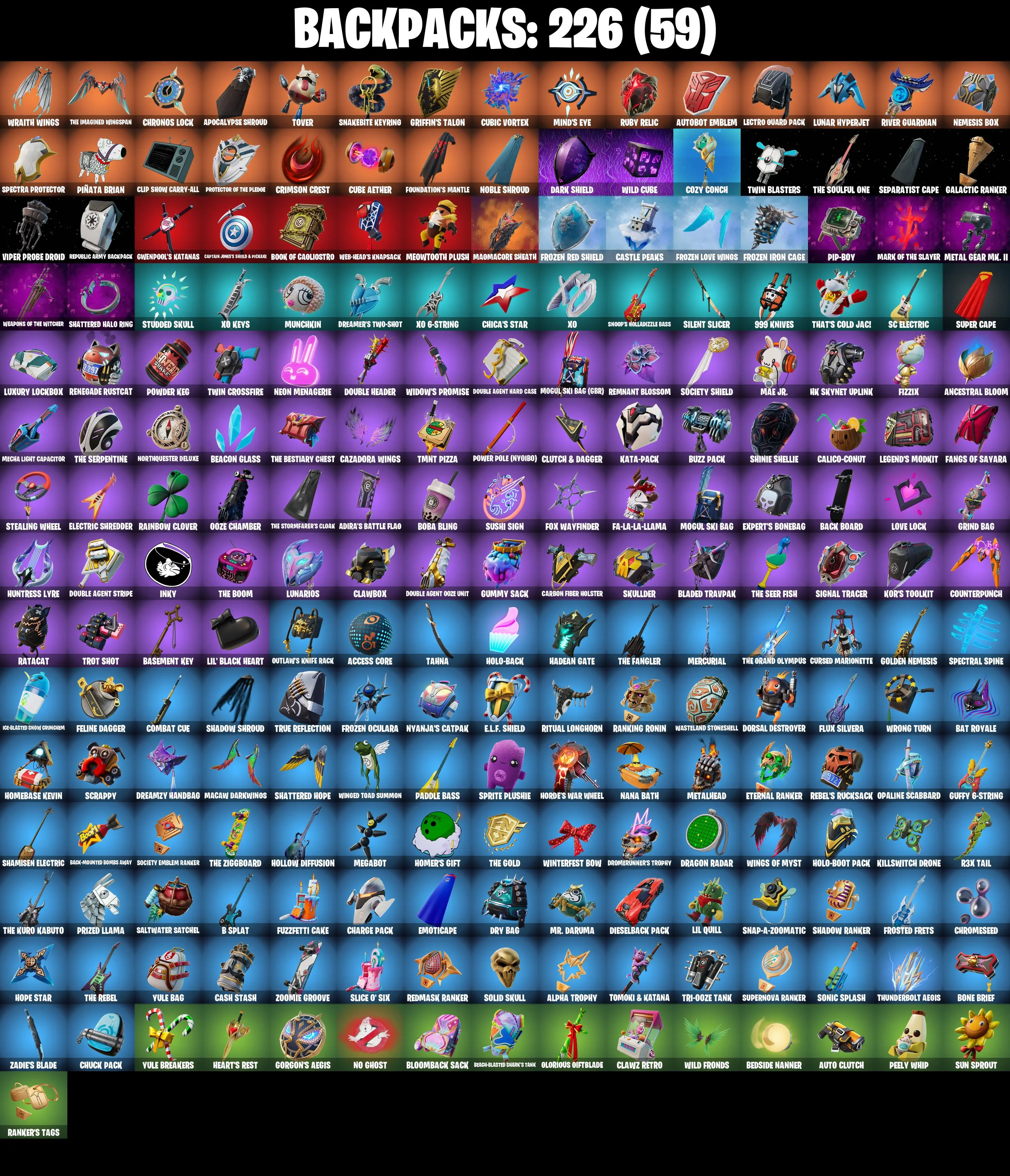 (PC/PSN/XBOX) 180 SKINS π« Backlash β‘οΈ Optimus Prime π Zeus β‘οΈ Snap π Kado Thorne β‘οΈ Son Goku π Ronin β‘οΈ Malik π Era β‘οΈ The Ageless | 0 V-Buck | PARENTAL CONTROLS β image 4