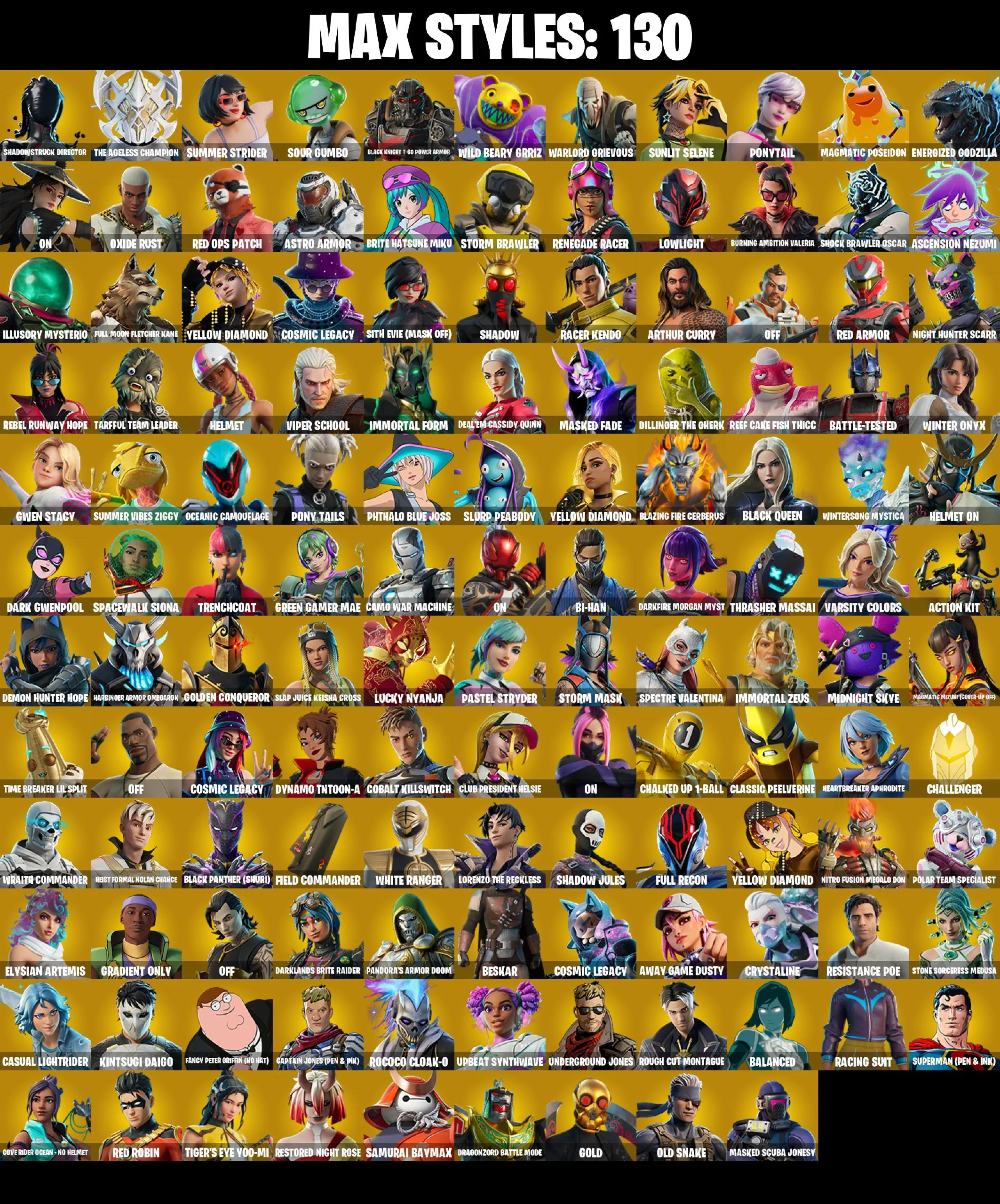 (PC/PSN/XBOX) 261 SKINS π« Renegade Raider β‘οΈ Aerial Assault Trooper π Heron Stance Hero β‘οΈ Point Patroller π Cloud Striker | 0 V-Buck | PARENTAL CONTROLS β image 3