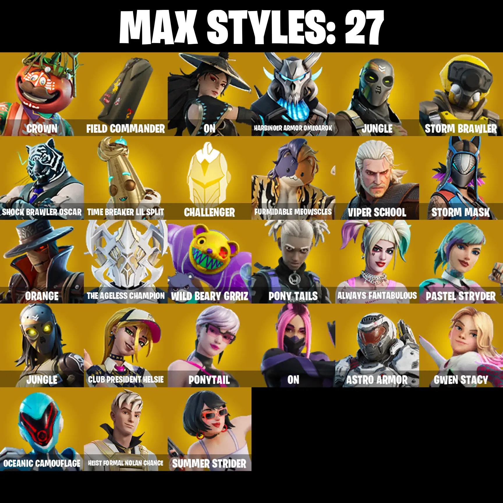 (PC/PSN/XBOX) 375 SKINS π« Frankenstein's Bride β‘οΈ Recon Champion π Dummy Supreme β‘οΈ Kait Diaz π The Mummy β‘οΈ Black Adam | 1000 V-Buck | PARENTAL CONTROLS β image 3