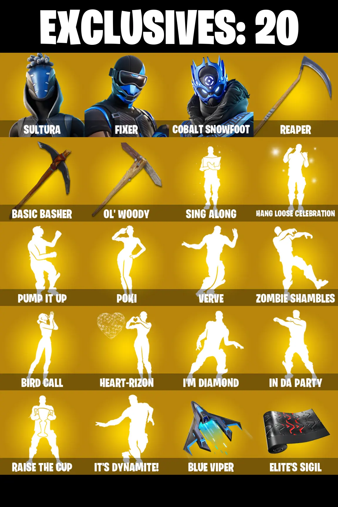 (PC) 332 SKINS π₯ Renegade Raider π₯ Sultura π₯ Fixer π₯ Cobalt Snowfoot π₯ Menace π₯ Predator π₯ Raz π₯ Omegarok π₯ Mecha Cuddle Master | PARENTAL CONTROLS β image 1