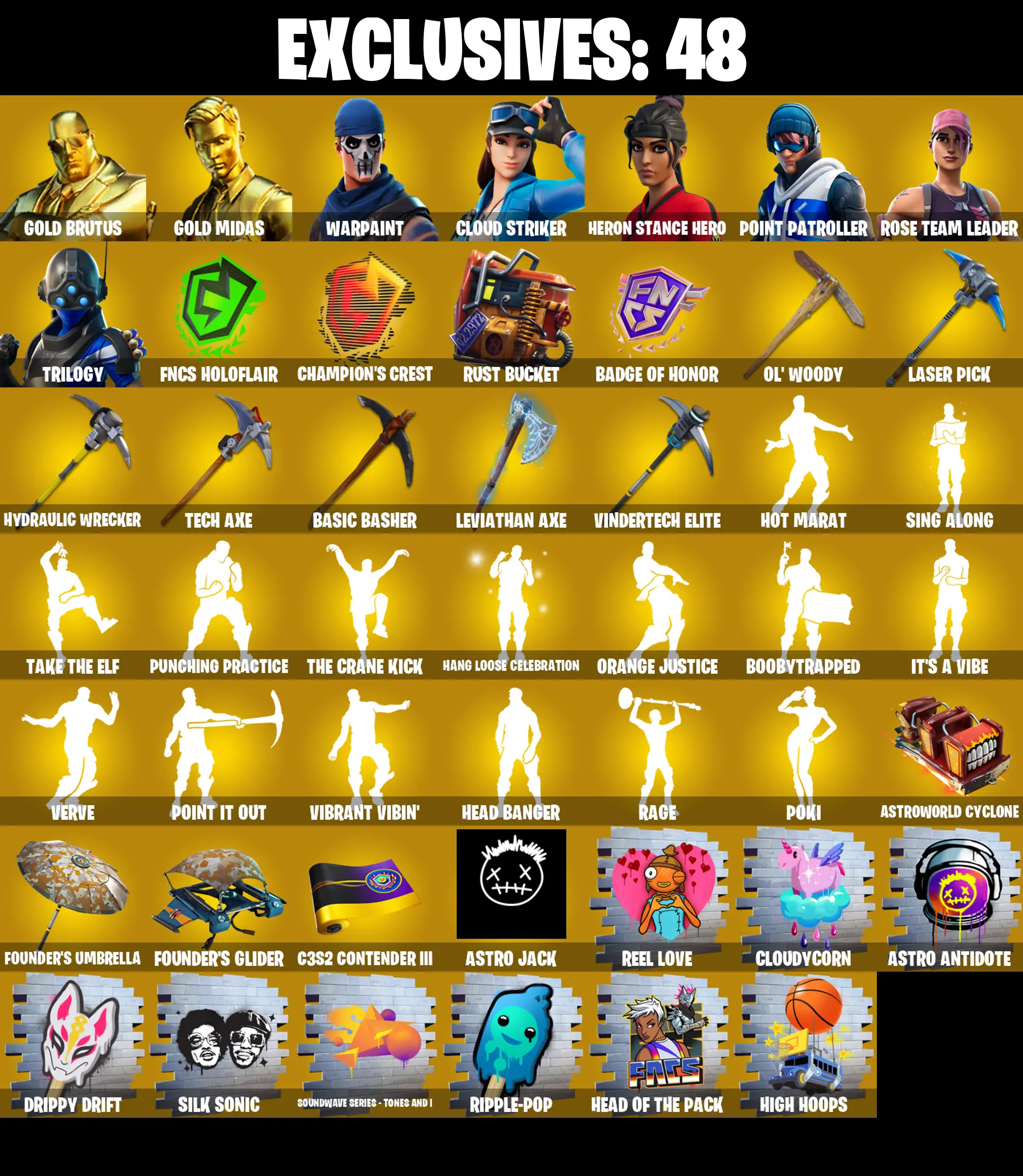 (PC/XBOX) OG STW π₯ 267 SKINS π₯ Gold Brutus π₯ Gold Midas π₯ Cloud Striker π₯ Heron Stance Hero π₯ Point Patroller π₯ Trilogy π₯ 100 V-Bucksπ₯ PARENTAL CONTROLS β image 1