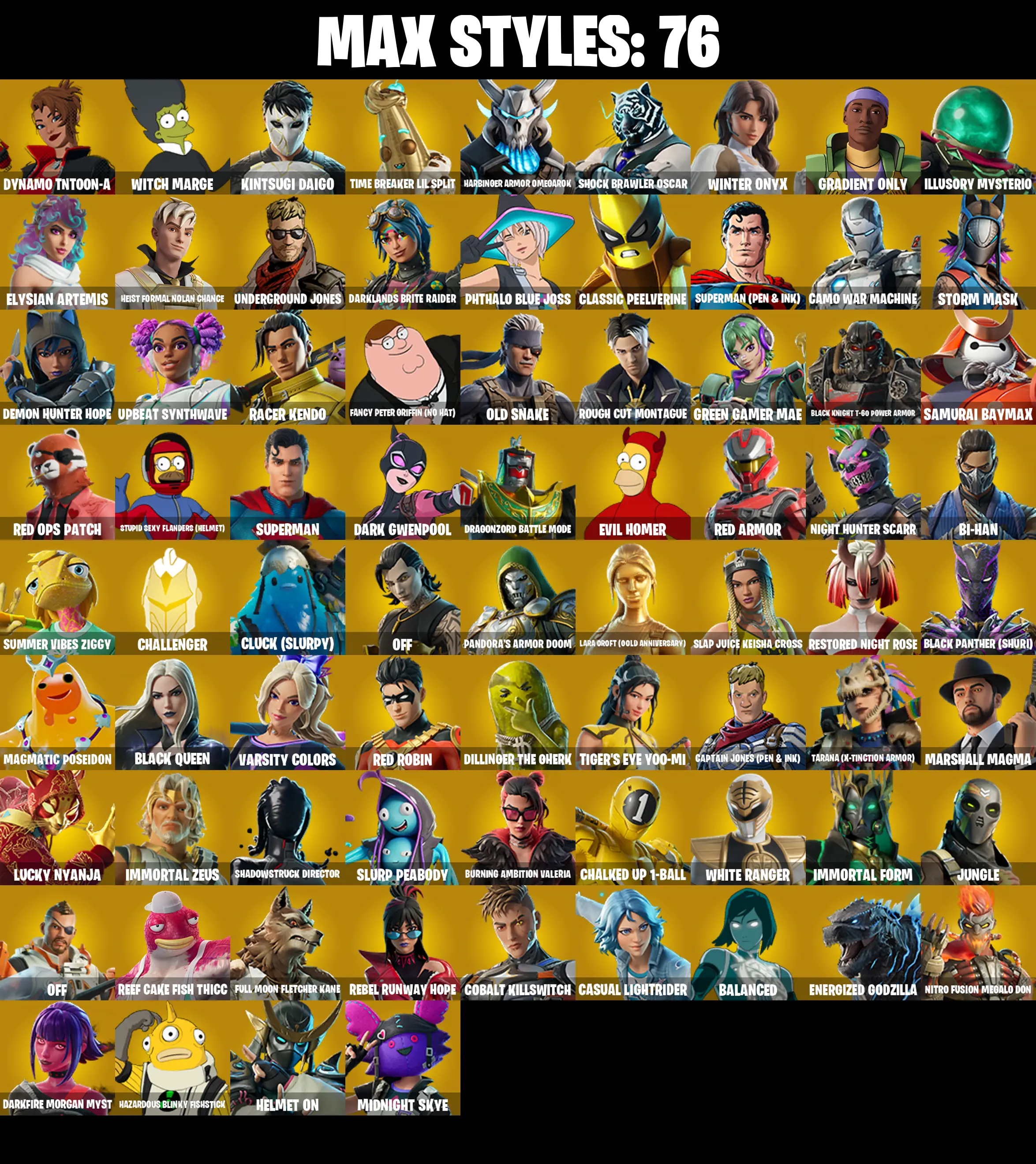 (PC/XBOX) OG STW π₯ 187 SKINS π₯ Lina Scorch π₯ Snake Eyes π₯ Subzero Cryptic π₯ Joey π₯ Peter Griffin π₯ Spectra Knight π₯ Kymera π₯ 1500 V-Buc PARENTAL CONTROLS β image 3