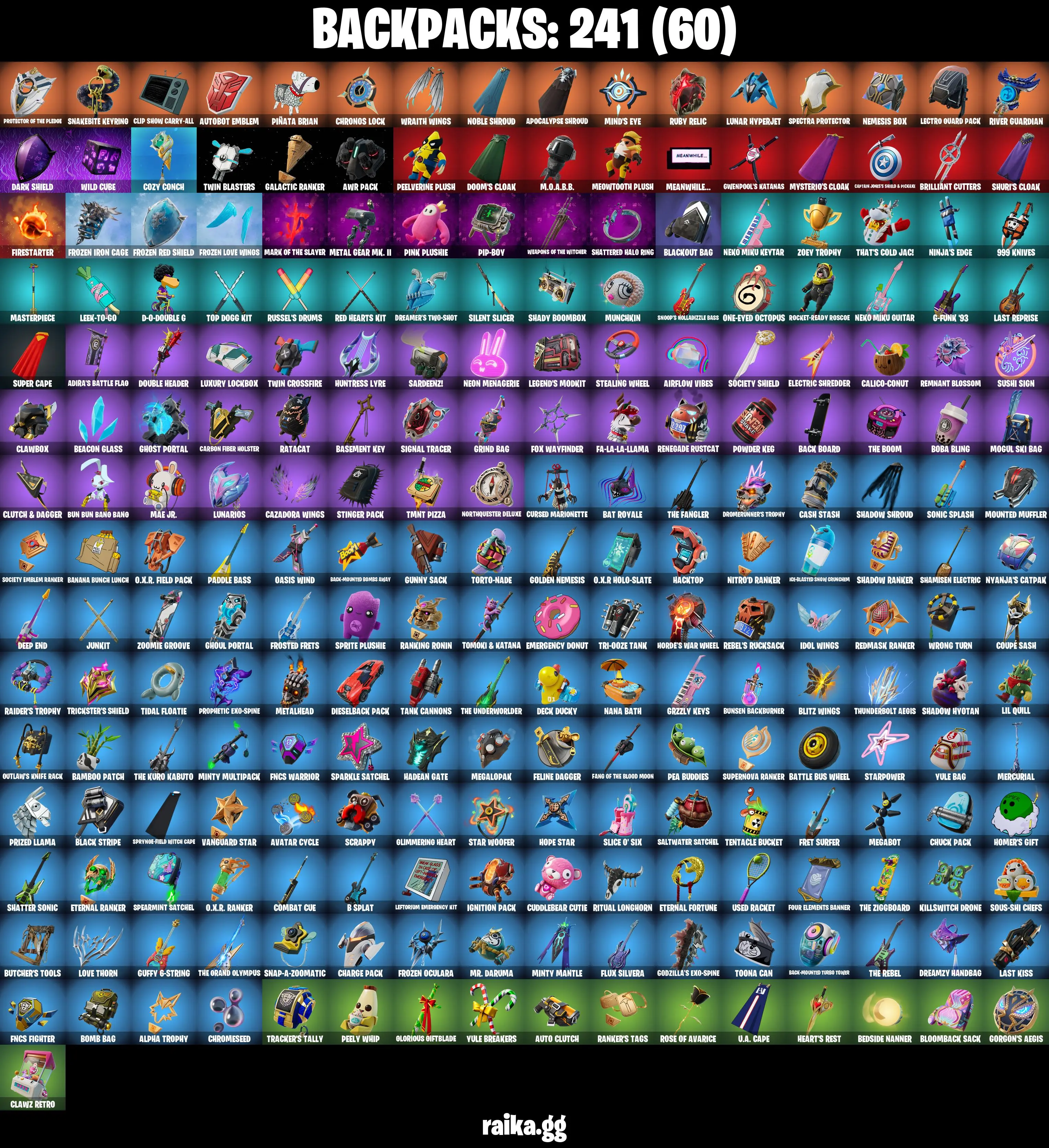 (PC/PSN) 0 VB) 191 SKINS π₯ Renegade Raider π₯ Aerial Assault Trooper π₯ The Ageless π₯ Omegarok π₯ Mizuki π₯ Era π₯ Peter Griffin PARENTAL CONTROLS β image 3