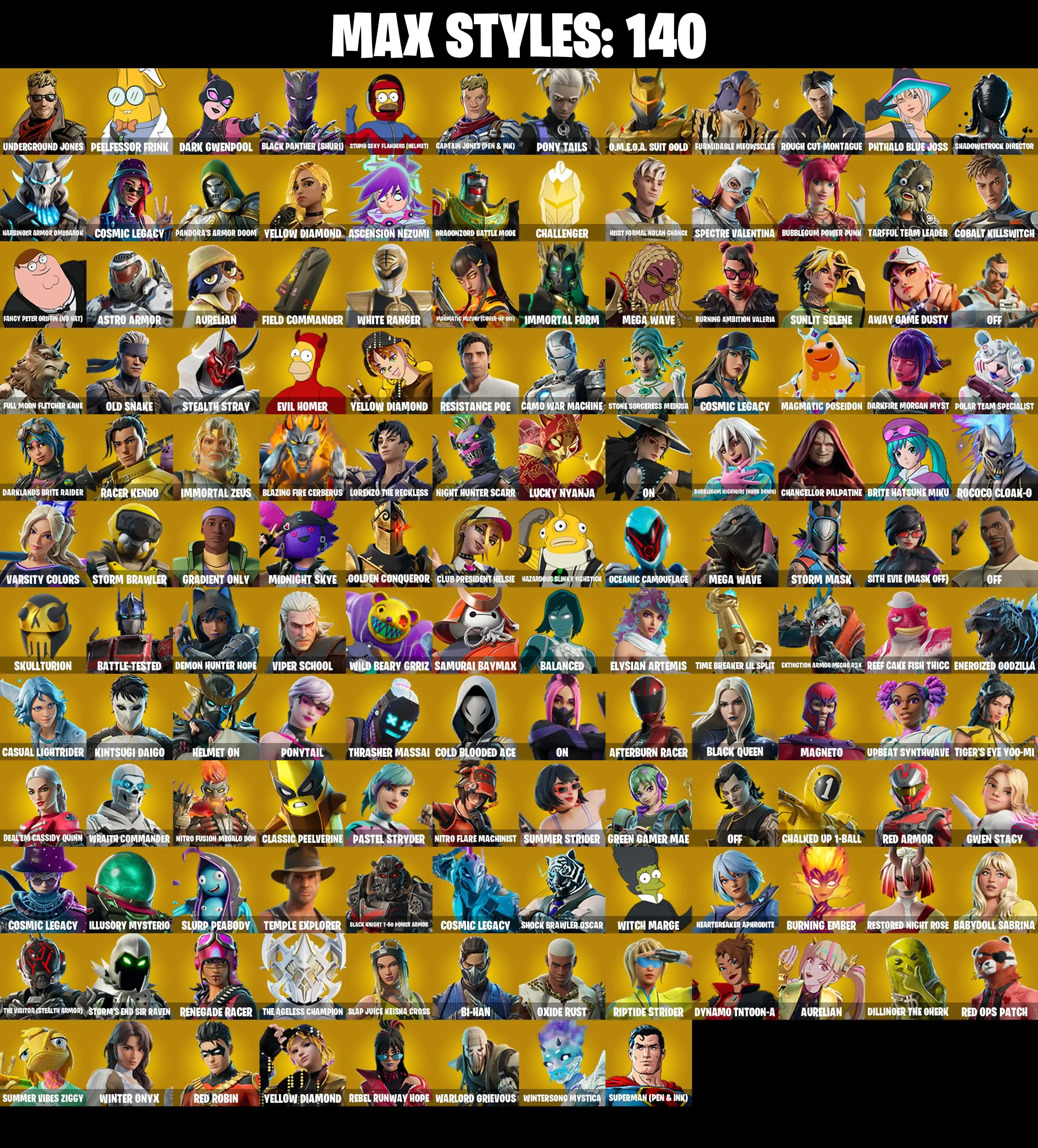 (PC/PSN/XBOX) 230 SKINS / Master Chief π° Snap π° Hades π° Omegarok π° Optimus Prime π° Kado Thorne π° The Ageless π° Malik π° Twyn π° 1900 V-Buck PARENTAL CONTROL β image 3
