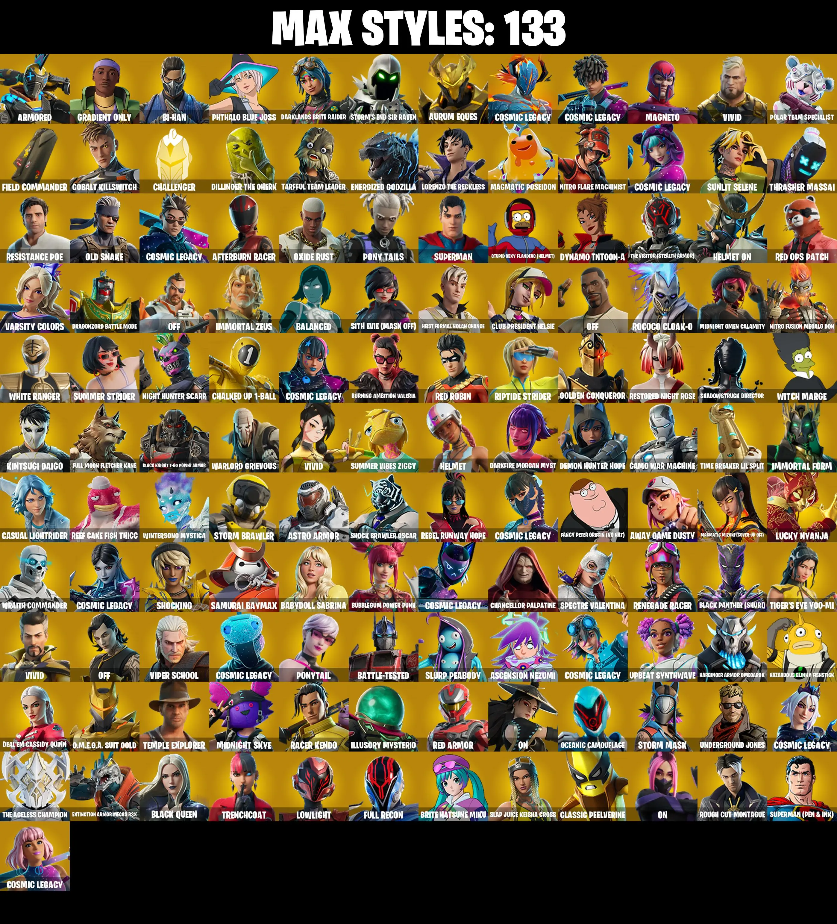 (PC/PSN/XBOX) 334 SKINS π Renegade Raider π Cobalt Snowfoot π Vivi Chroma π Subzero Cryptic π Fixer π Lina Scorch π Sultura π 5250 V-Buck PARENTAL CONTROL β image 3