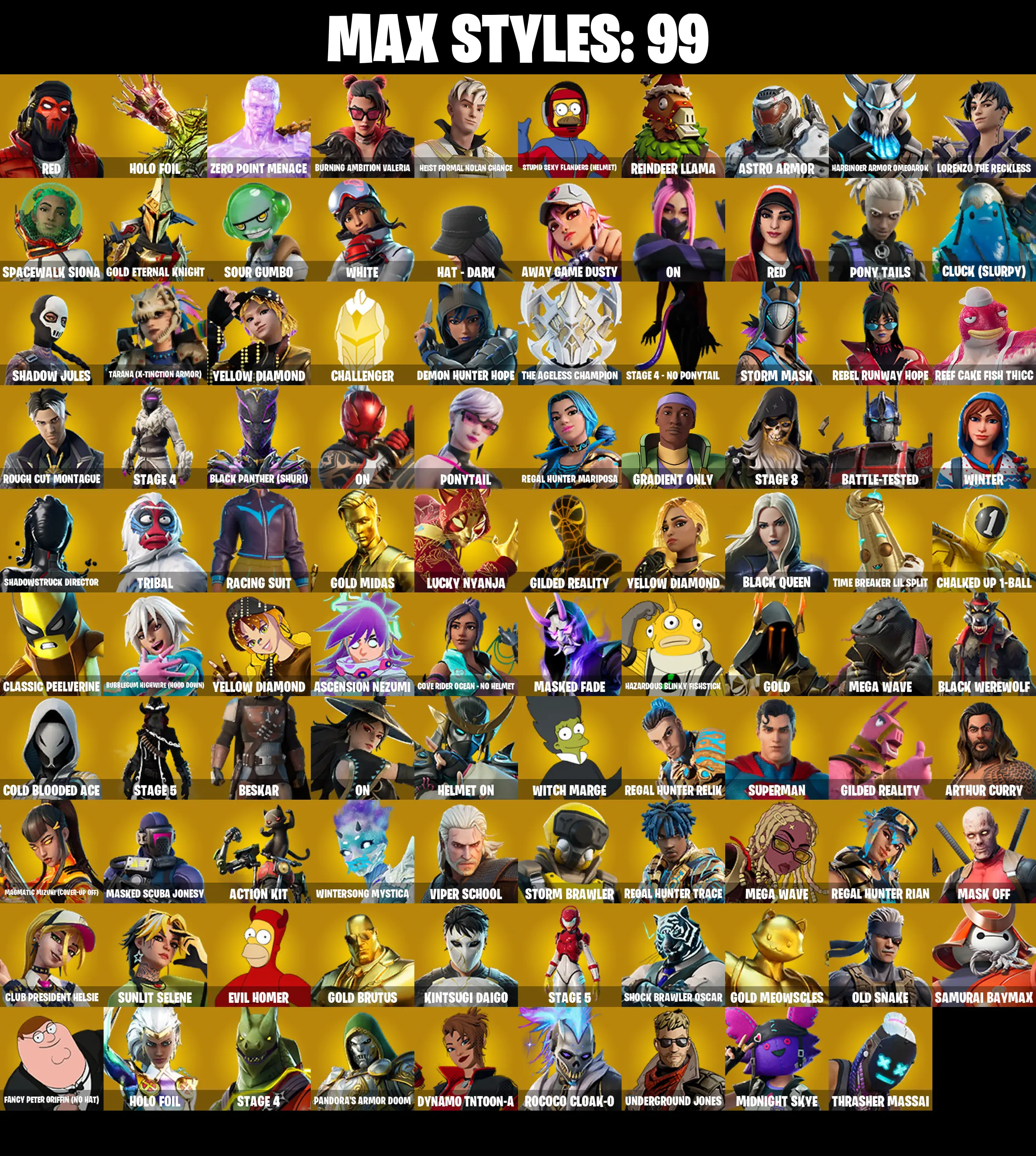 (PC/PSN/XBOX) 280 SKINS π Renegade Raider π Gold Midas π Gold Brutus π Gold Meowscles π Point Patroller π Grind π Fixer π 300 V-Buck PARENTAL CONTROL β image 3