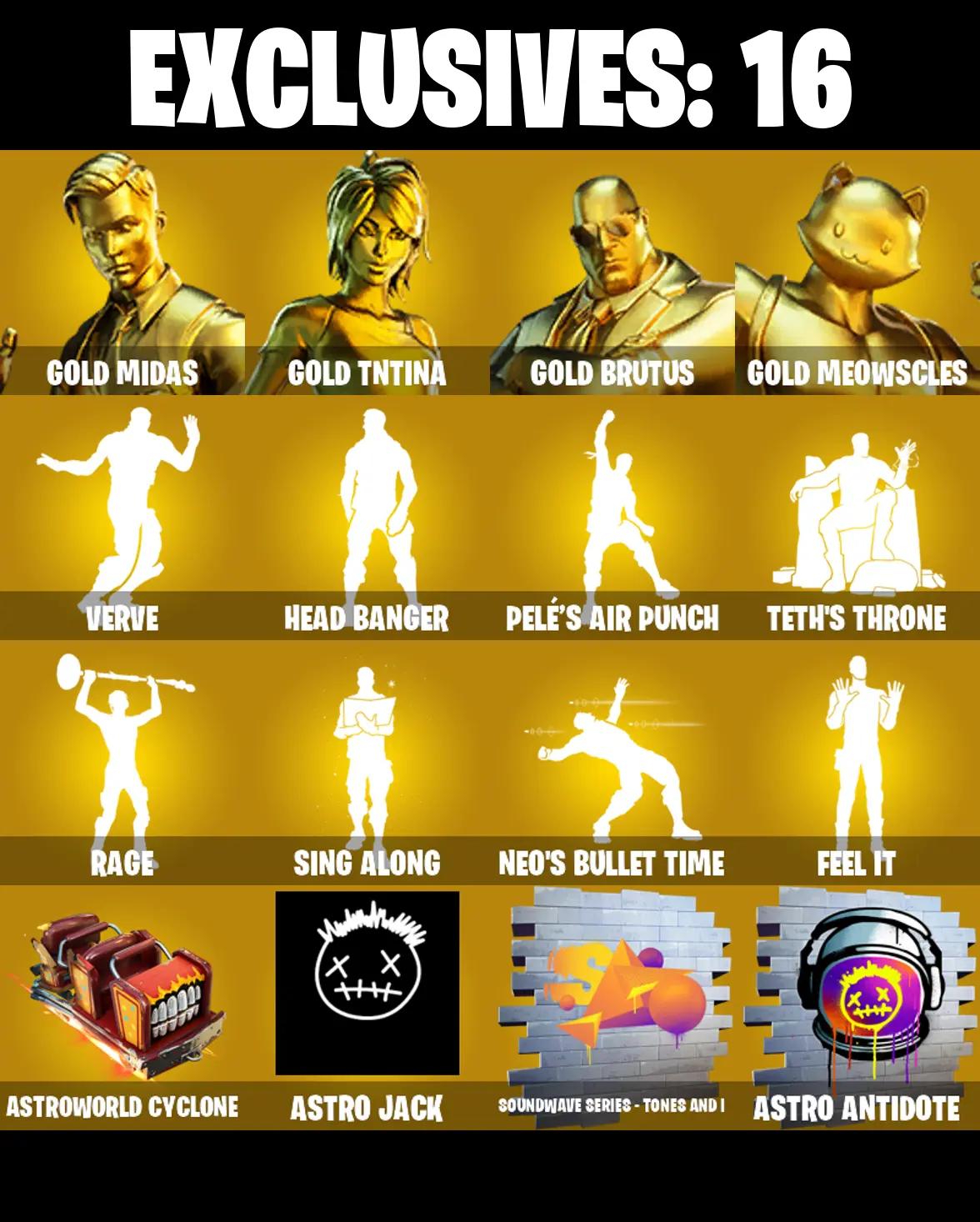 (PC/PSN/XBOX) 219 SKINS π Renegade Raider π Gold Midas π Gold TNTina π Gold Brutus π Gold Meowscles π Eternal Knight π Raz π 500 V-Buck PARENTAL CONTROL β image 1