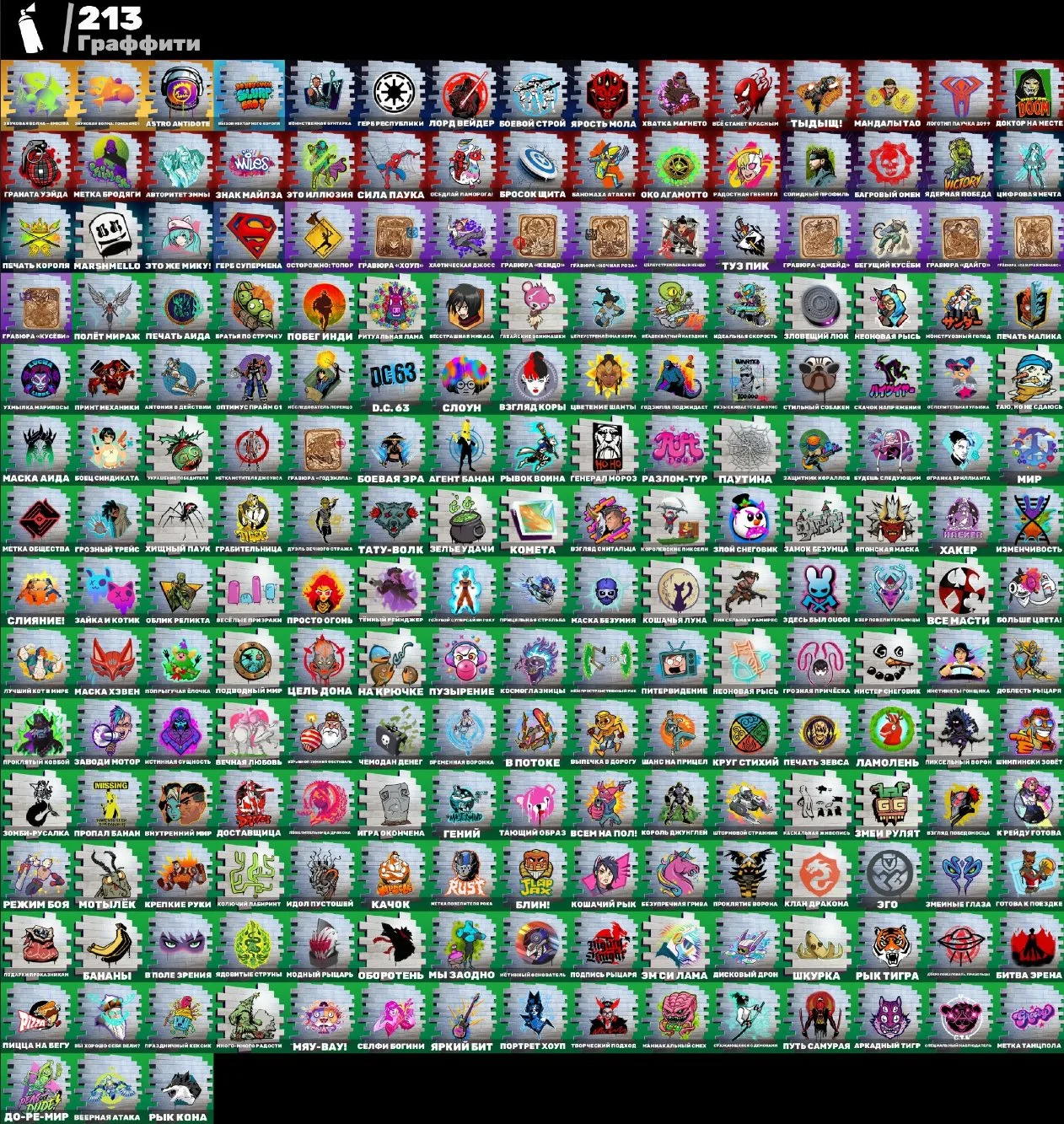 F414 190 Skins ⸱ Old PVE ⸱ Laugh It Up ⸱ Sasuke ⸱ Itadori ⸱ Venom ⸱ Spider-Man ⸱ Take The Elf ⸱ Get Griddy