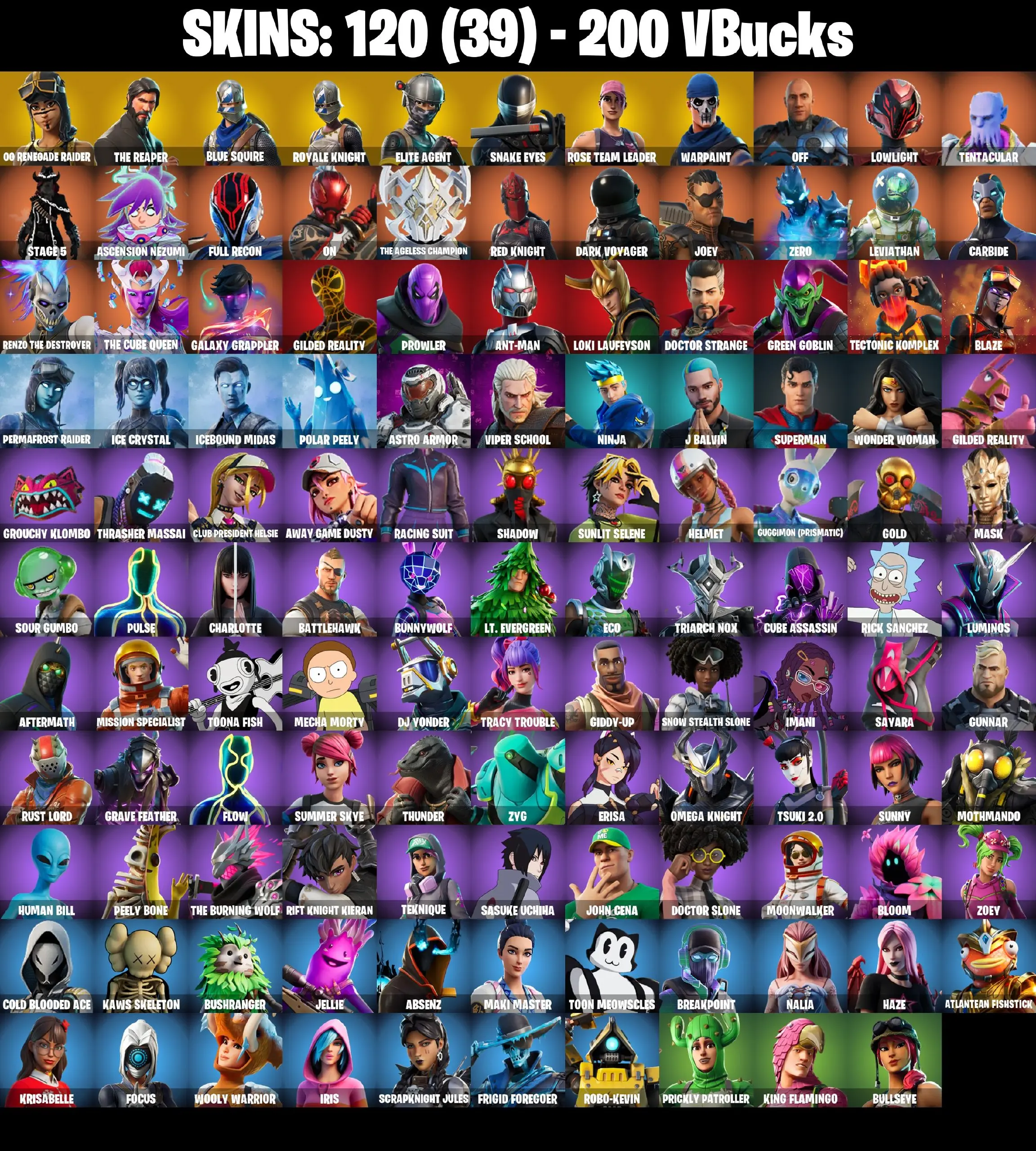 ✨Email Change✨(PC,PSN,XBOX) 120 Skins | OG Renegade Raider (BLACK STYLE) The Reaper | Blue Squire | Royale Knight | Elite Agent | Snake Eyes | Lowlight | Tentacular | OG STW — image 2