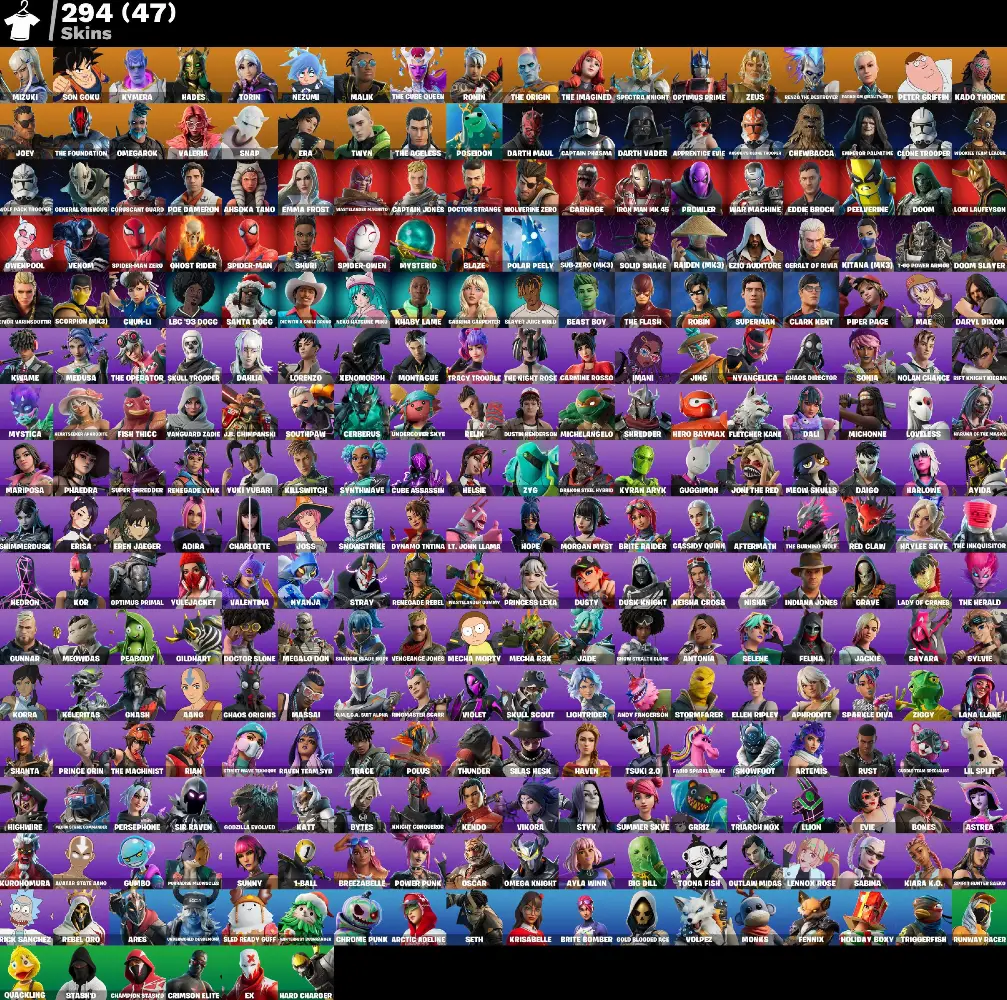 • SON GOKU + CUBE QUEEN OG PASS 💎 294 SKINS | STACKED PC ACCOUNT