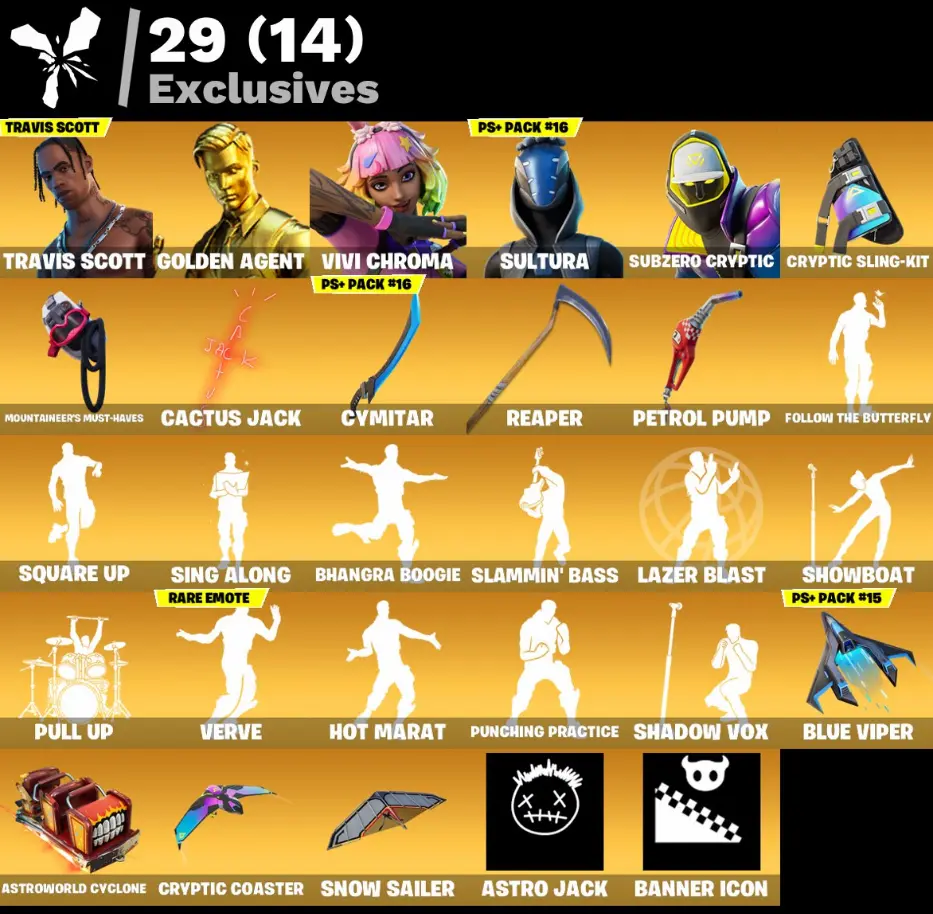 • OG TRAVIS SCOTT + FULL GOLD MIDAS 👑 211 SKINS | PC ACCOUNT — screenshot 10