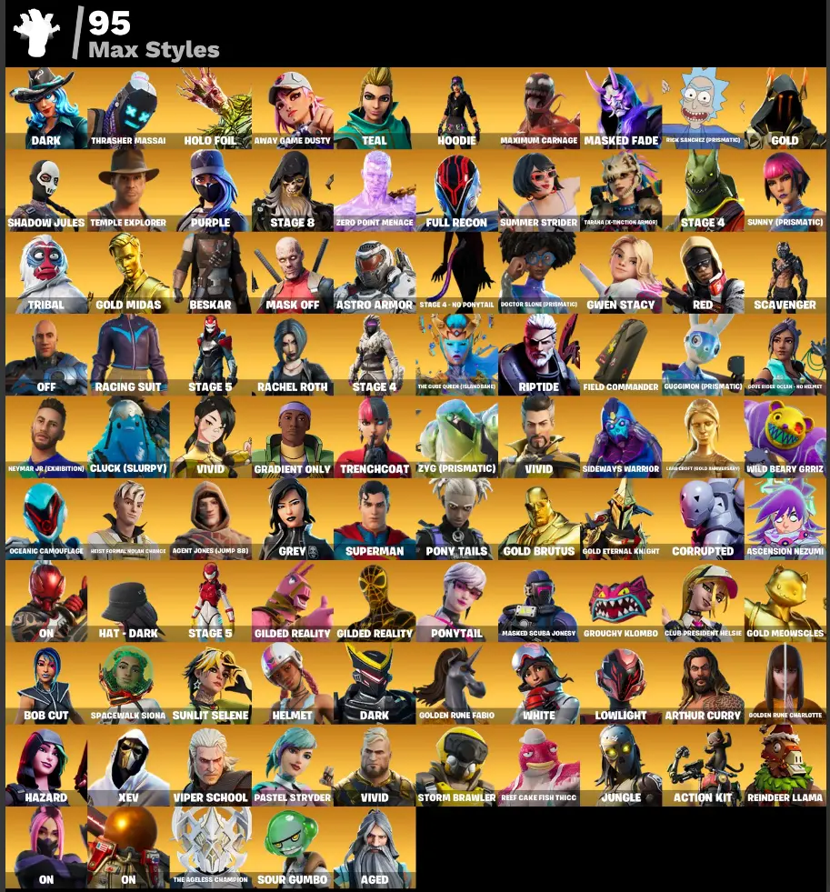 (PC PSN XBOX) 211 skins | Gold Midas | Gold Brutus | Gold Meowscles | Keri Commander | Unchained Ramirez | Fusion | Joey | Catalyst | Predator | The Imagined / LARA CROFT / DARK BOMBER — image 5