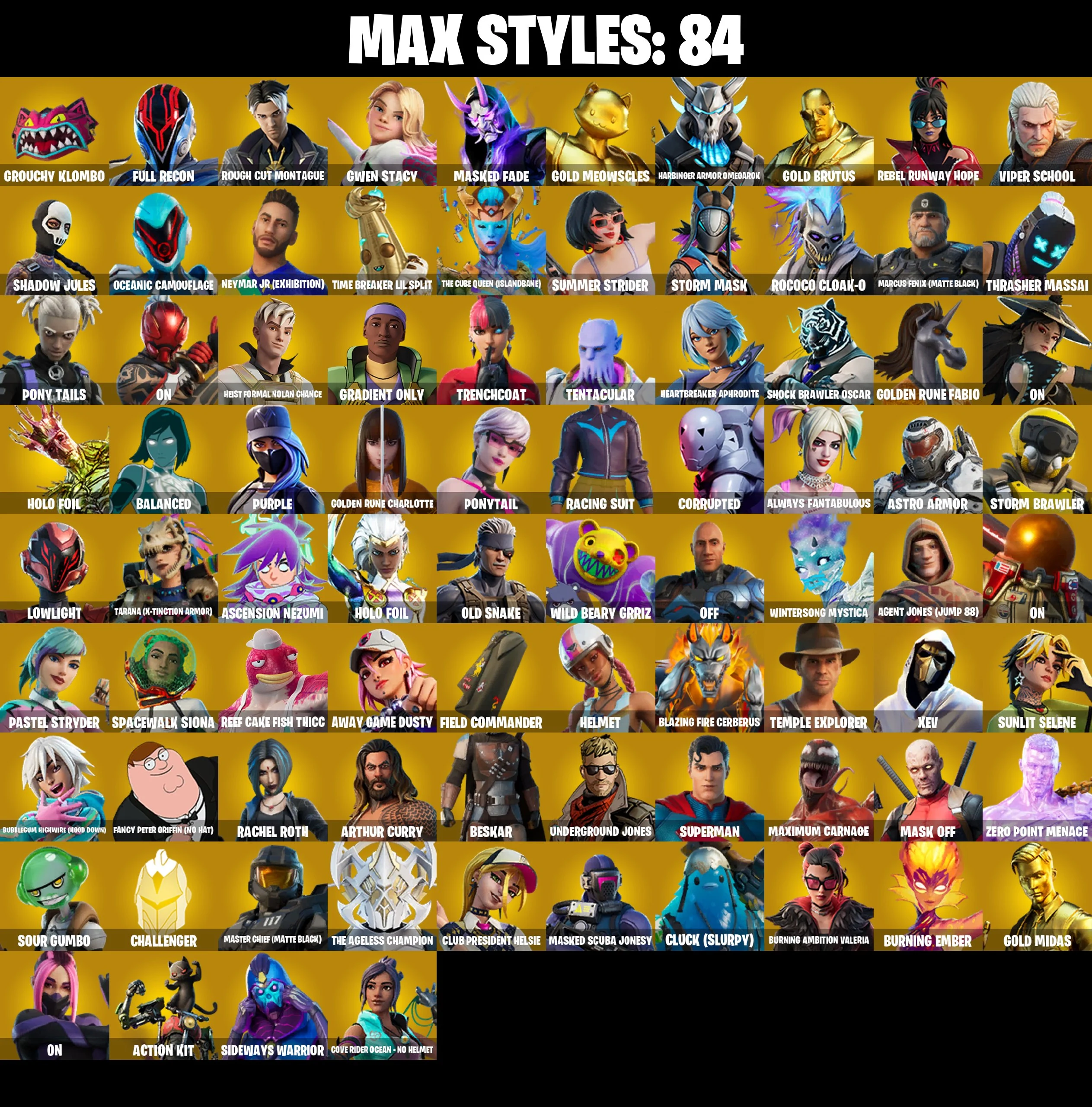 (PC/PSN) 220 SKINS ⚡️ Gold Meowscles ⚡️ Gold Brutus ⚡️ Master Chief (Matte Black) ⚡️ Gold Midas ⚡️ Aloy ⚡️ The Imagined ⚡️ Joey ⚡️ 1500 V-Bucks| PARENTAL CONTROL — image 3