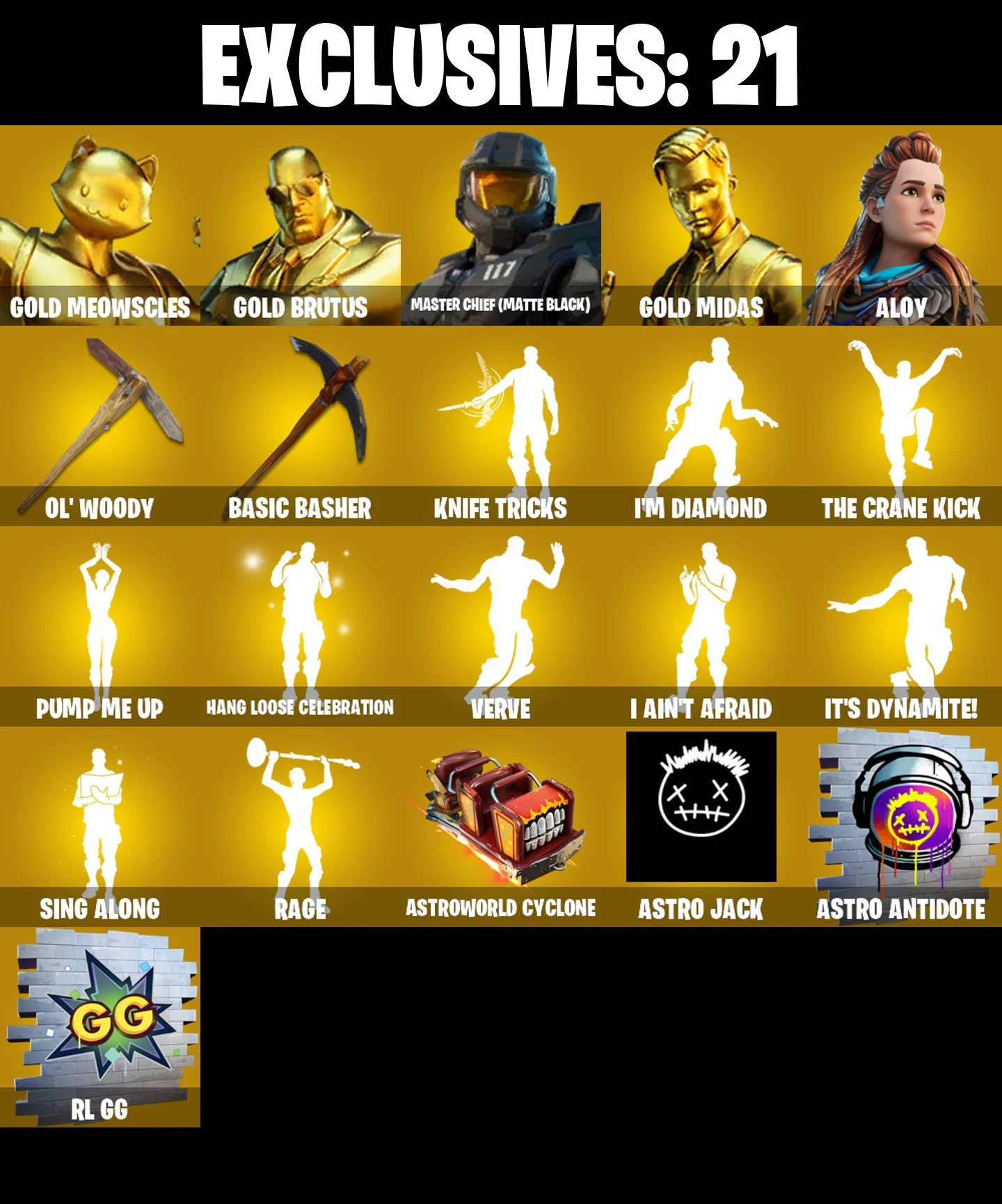 (PC/PSN) 220 SKINS ⚡️ Gold Meowscles ⚡️ Gold Brutus ⚡️ Master Chief (Matte Black) ⚡️ Gold Midas ⚡️ Aloy ⚡️ The Imagined ⚡️ Joey ⚡️ 1500 V-Bucks| PARENTAL CONTROL — image 1