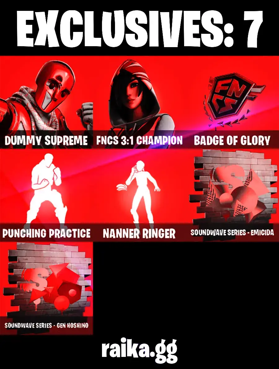 🎁✨RARE STACKED✨🎁 212 SKINS 🌙 SKULL TROOPER 🌙 RENEGADE RAIDER 🌙 DUMMY SUPREME 🌙 FNCS 3:1 CHAMPION 🌙 BATTLE HOUND 🌙 JOLTARA 🌙 RONIN 🌙 TWYN 🌙 PARADIGM (REALITY-659) 🌙 THE IMAGINED 🌙 THE AGELESS 🌙 OMEGAROK 🌙 1000 VBUCKS ⚡️PC/PSN/XBOX⚡️ #ITM0202
