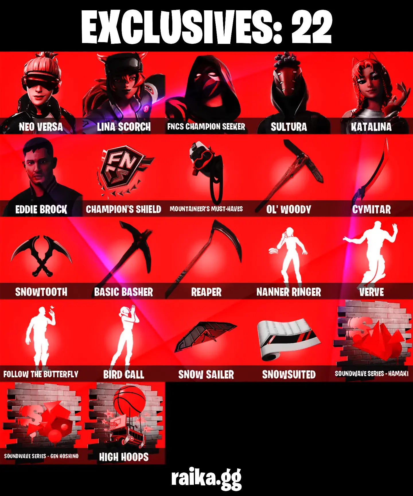 🎁🎄STACKED OG ACCOUNT🎄🎁 359 SKINS 🌙 NEO VERSA 🌙 EDDIE BROCK 🌙 DEADPOOL (PEN & INK) 🌙 WOLVERINE (PEN & INK) 🌙 TONY STARK 🌙 SKULL TROOPER 🌙 REAPER 🌙 LINA SCORCH 🌙 FNCS CHAMPION SEEKER 🌙 TORIN 🌙 350 VBUCKS ⚡️PC/PSN/XBOX⚡️ PARENT CONTROL #ITM0050