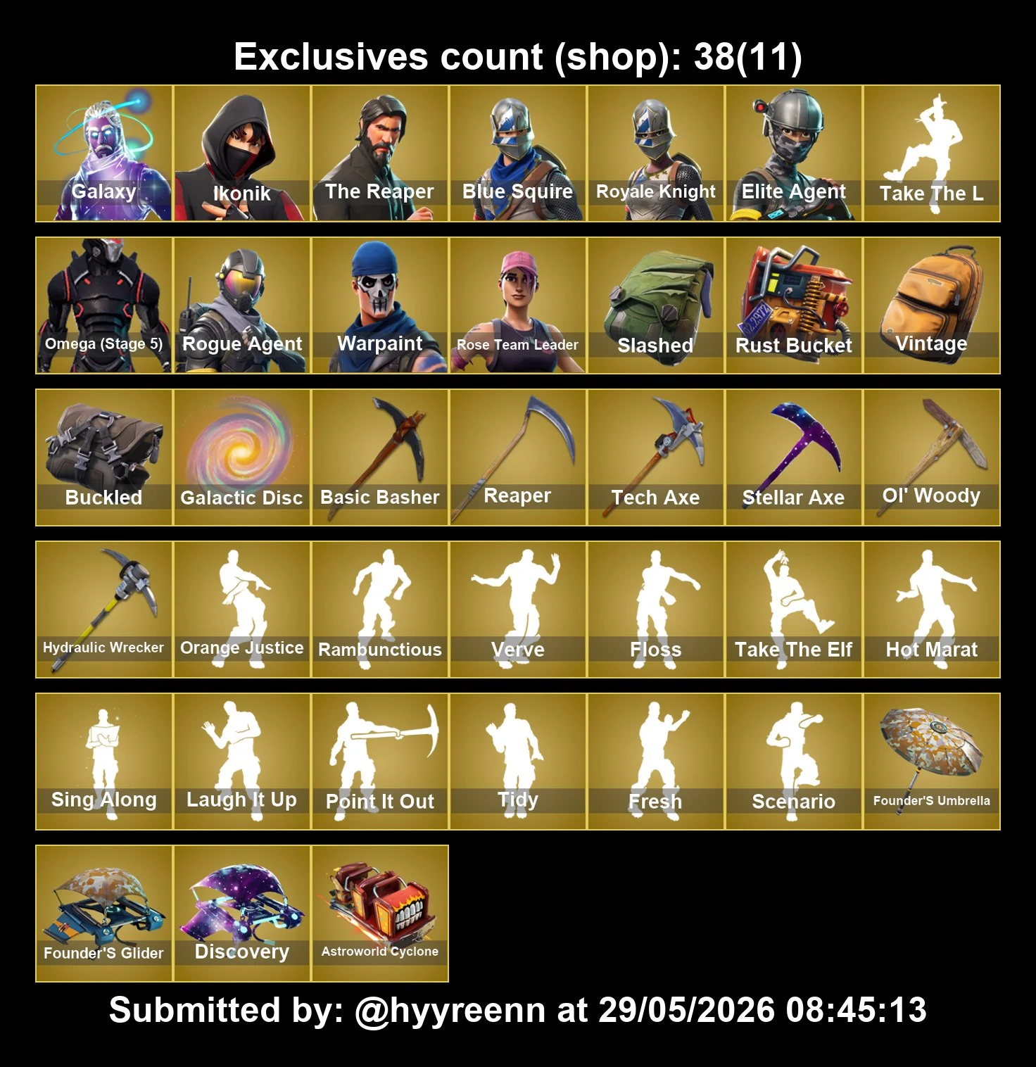 ๐ฎ PREMIUM FORTNITE ACCOUNT | 103 skins | Ikonik | Galaxy | Scenario | The reaper | Floss | fresh | tidy | ALL PLATFORMS โก๏ธ โ image 4