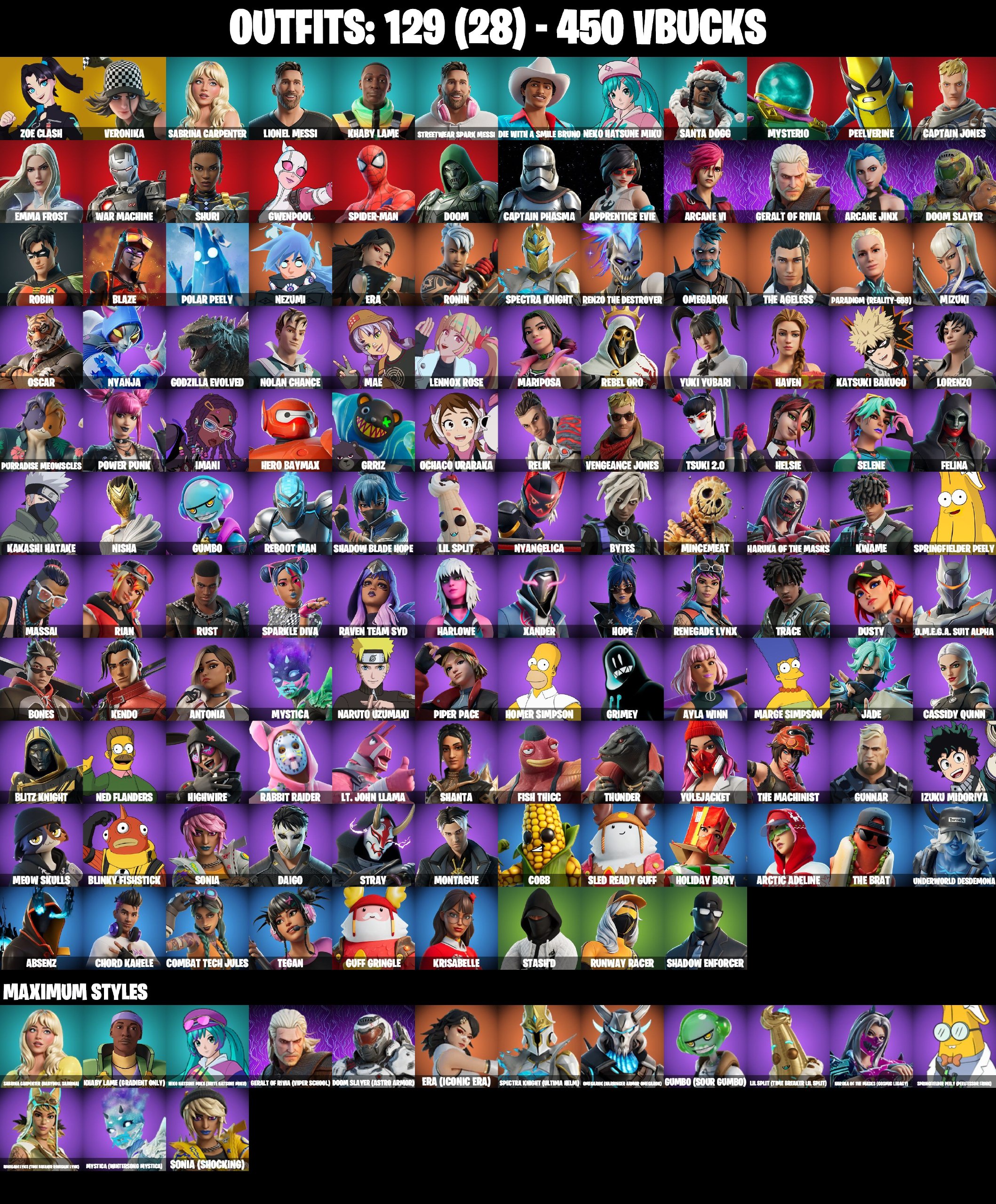 ❤️ [PSN/PC/XBOX/NIN] ❤️ 129 SKINS ❤️ ARCANE JINX ❤️ ARCANE VI ❤️ SPIDER-MAN ❤️
