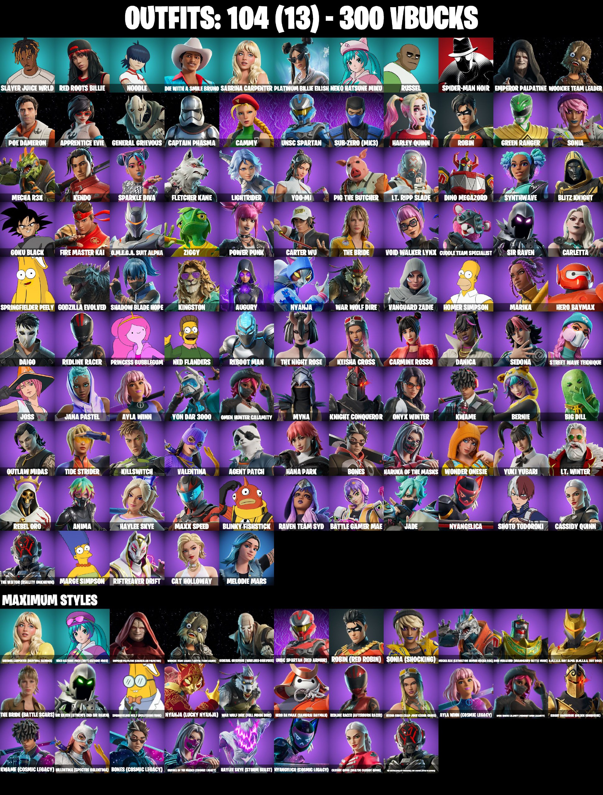 ❤️ [PSN/PC/XBOX/NIN] ❤️ 104 SKINS ❤️ CAMMY ❤️ SPIDER-MAN NOIR ❤️ SUB-ZERO MK3 ❤️ OUTLAW MIDAS ❤️ EMPEROR PALPATINE MAX ❤️ WOOKIEE TEAM LEADER MAX ❤️ POE DAMERON ❤️ APPRENTICE EVIE ❤️ GENERAL GRIEVOUS MAX ❤️ CAPTAIN PHASMA ❤️