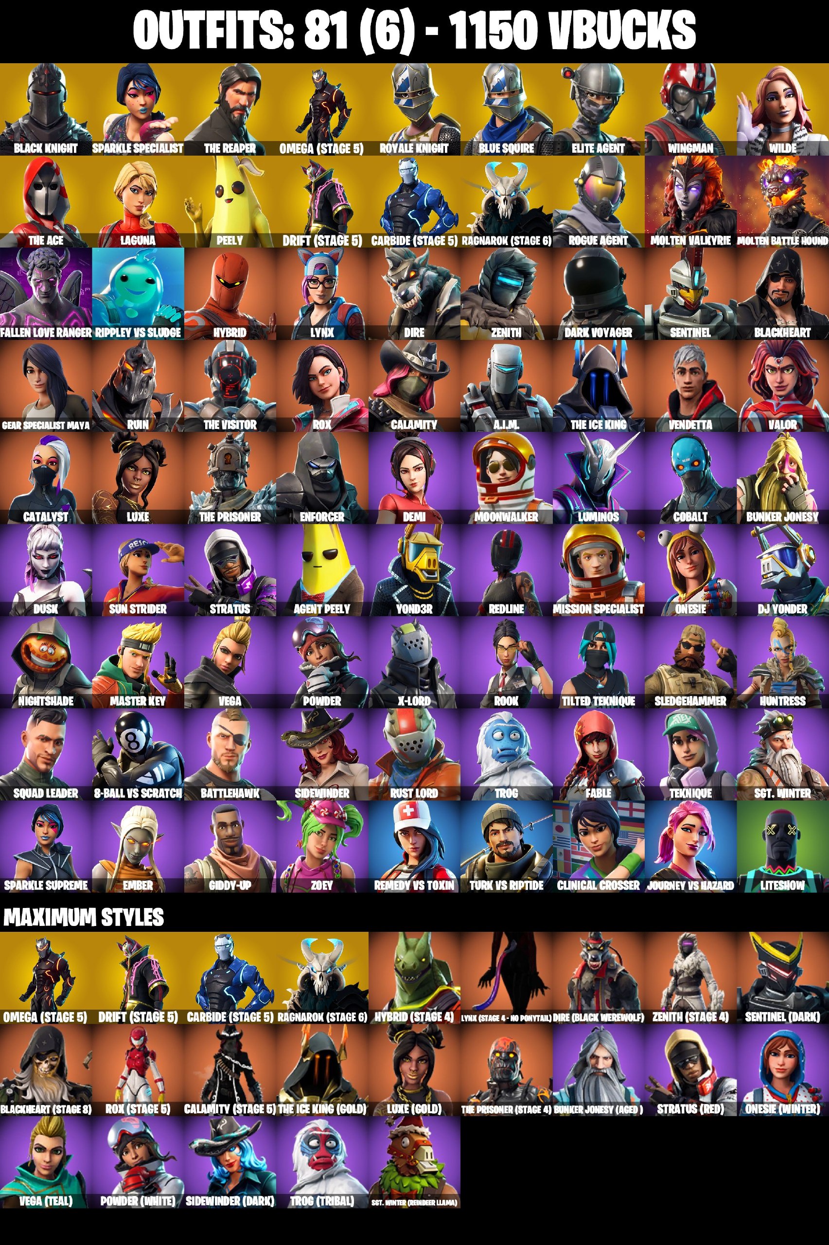 ❤️ [PSN/PC/XBOX/NIN] ❤️ 81 SKINS ❤️ BLACK KNIGHT ❤️ SPARKLE SPECIALIST ❤️ TAKE THE L ❤️