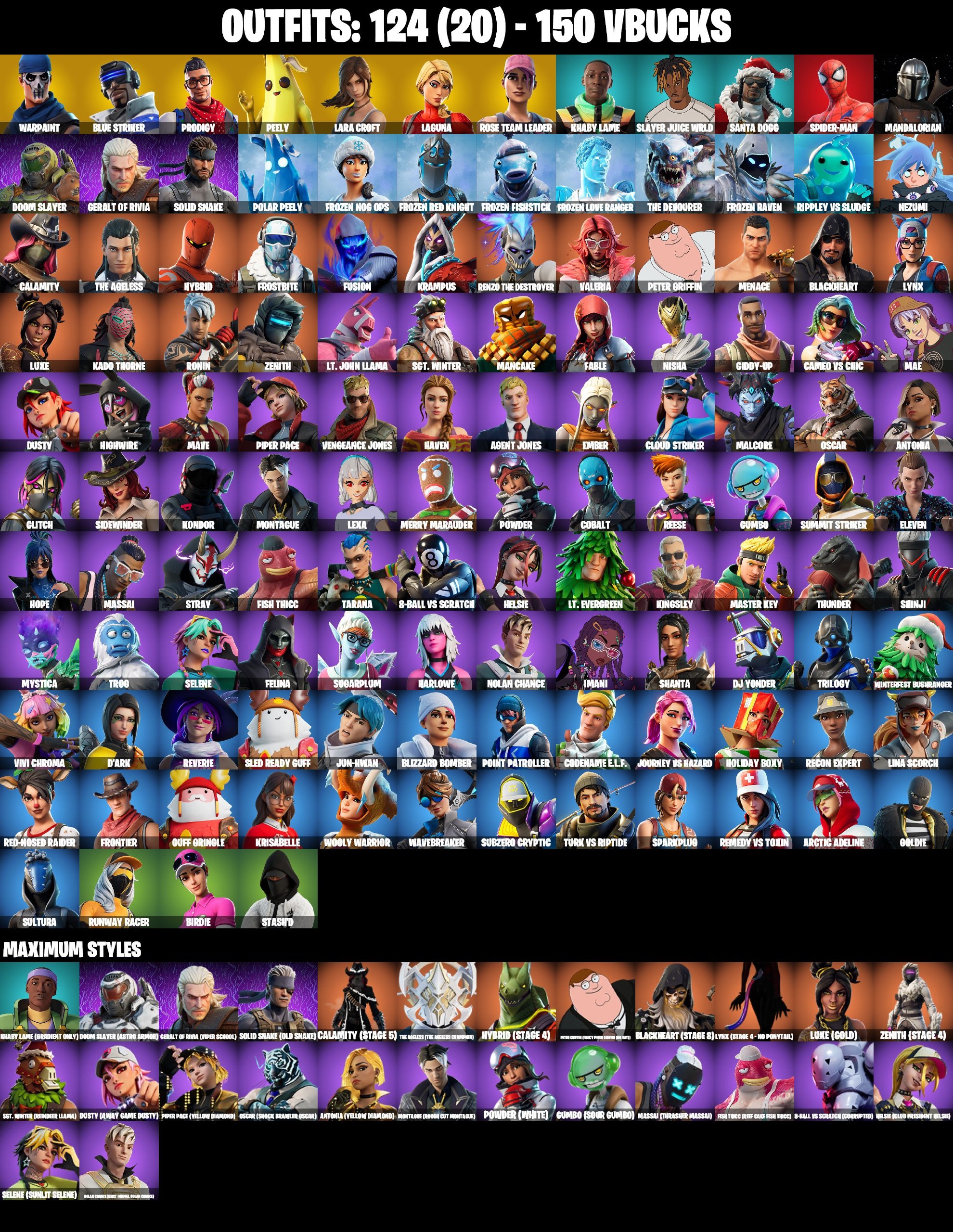 ❤️ [PSN/PC/XBOX/NIN] ❤️ 124 SKINS ❤️ Deluxe Founder’s Pack OG STW ❤️ LARA CROFT ❤️