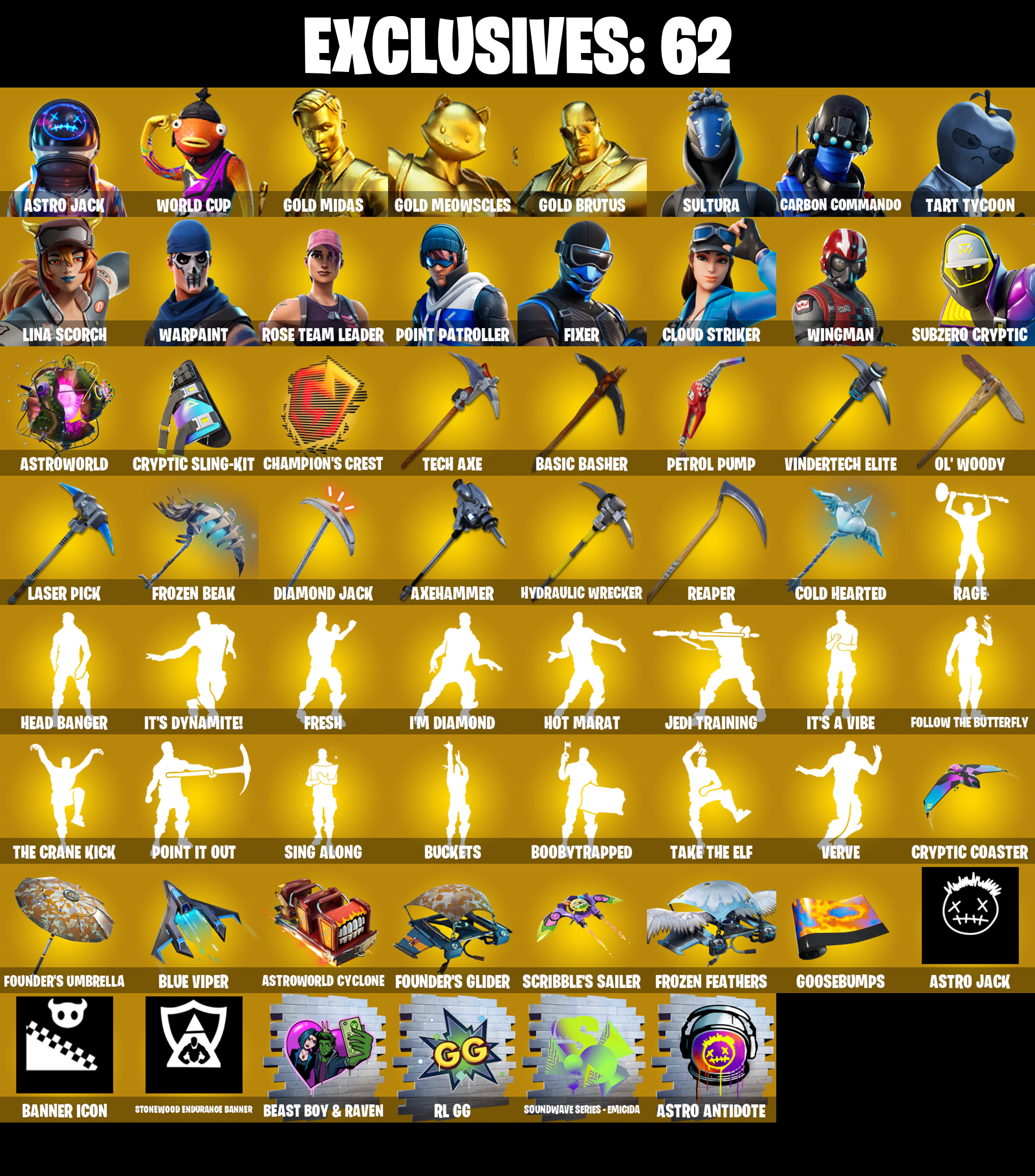 OG STW ✨ 349 SKINS ✨ Renegade Raider ✨ Astro Jack ✨ WORLD CUP ✨ Gold Midas ✨ Gold Meowscles ✨ Gold Brutus ✨ Sultura ✨ Carbon Commando ✨ 600 VB (PC/PSN/XBOX) — image 1