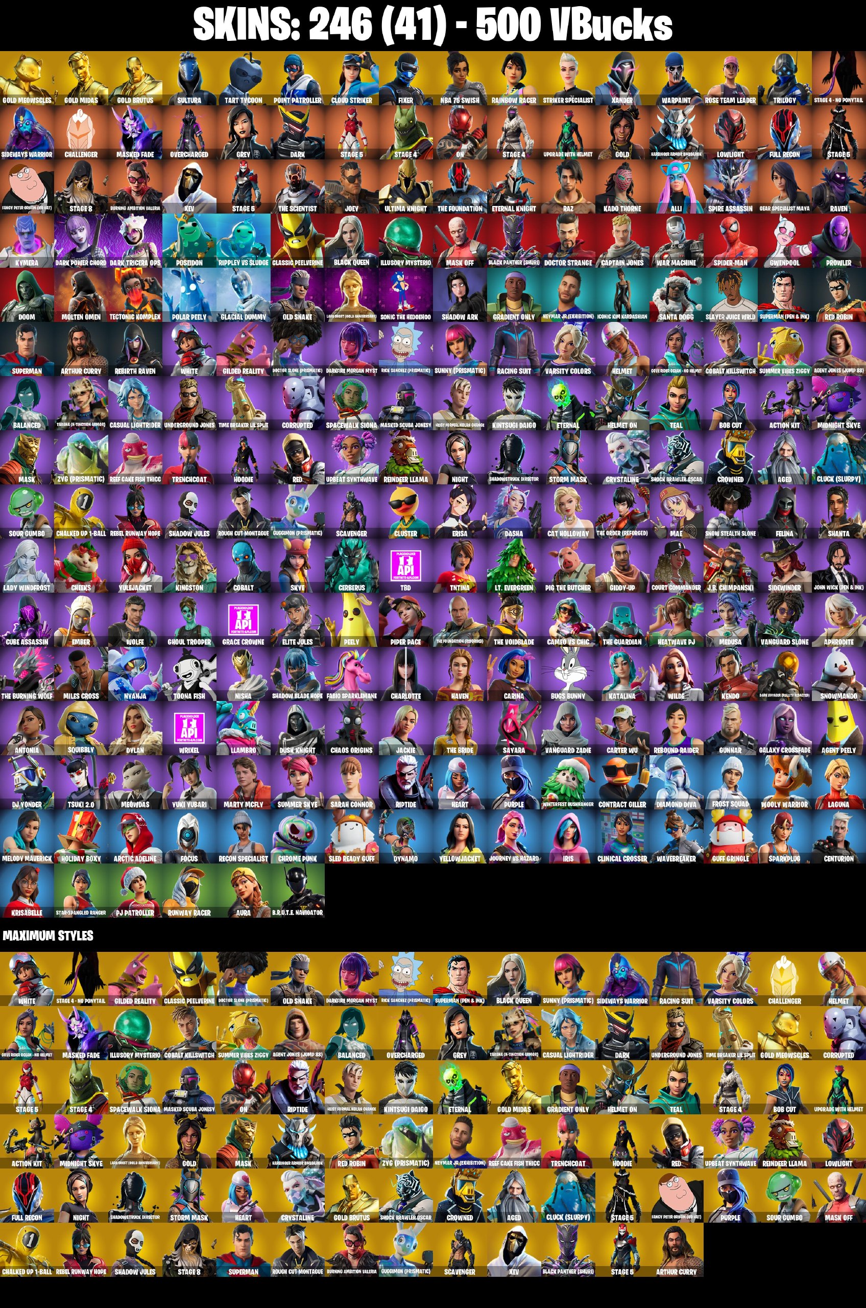 ๐ฎ PREMIUM FORTNITE ACCOUNT | 246 SKINS | LEVIATHAN AXE | REAPER | CANDY AXE | RIDE THE PONY | GOLD MEOWSCLES | GOLD MIDAS | GOLD BRUTUS | ALL PLATFORMS โก๏ธ โ image 1