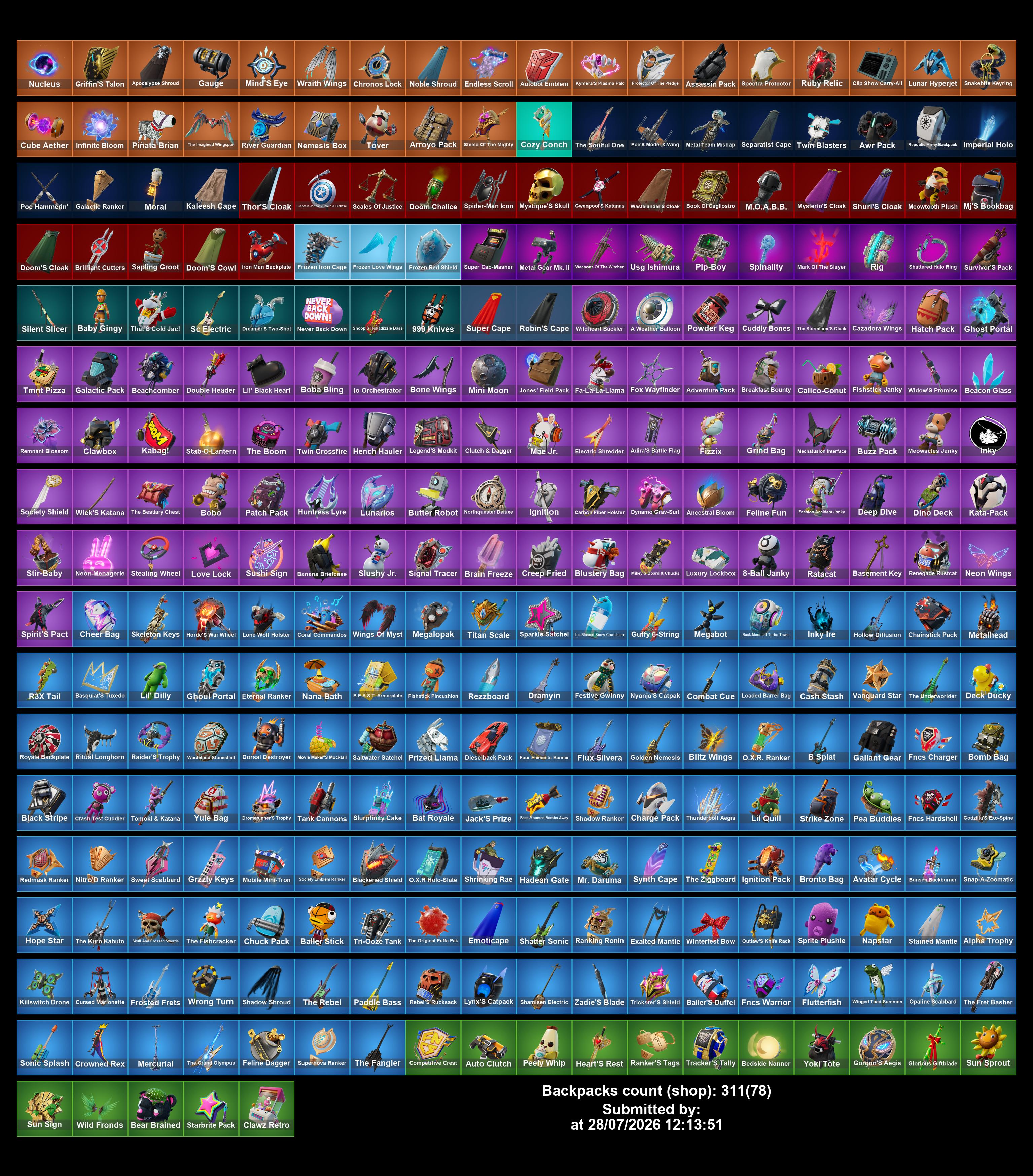 #SM6615[PC/PSN/XBOX] 275 skins | Renegade Raider | Hades | Valeria | Malik | Optimus Prime | Menace | Joltara | The Imagined | Spectra Knight | Kado Thorne | The Ageless