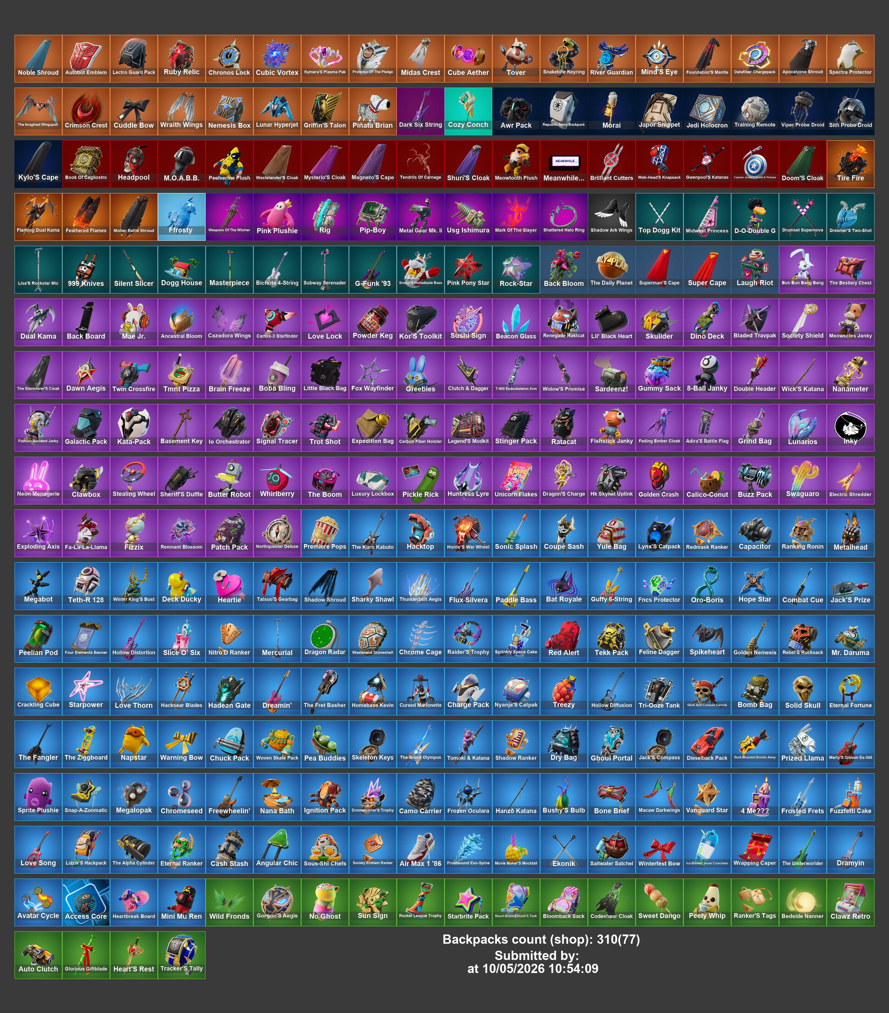 [PC/PSN/XBOX] 253 skins | Renegade Raider | Shady Doggo | Mizuki | Optimus Prime | Era | Joltara | Kado Thorne | The Ageless | The Origin | Hades | Malik | Spider-Man | Poison Ivy | Rick Sanchez | Solid Snake | Doom SLayer | Surf Witch