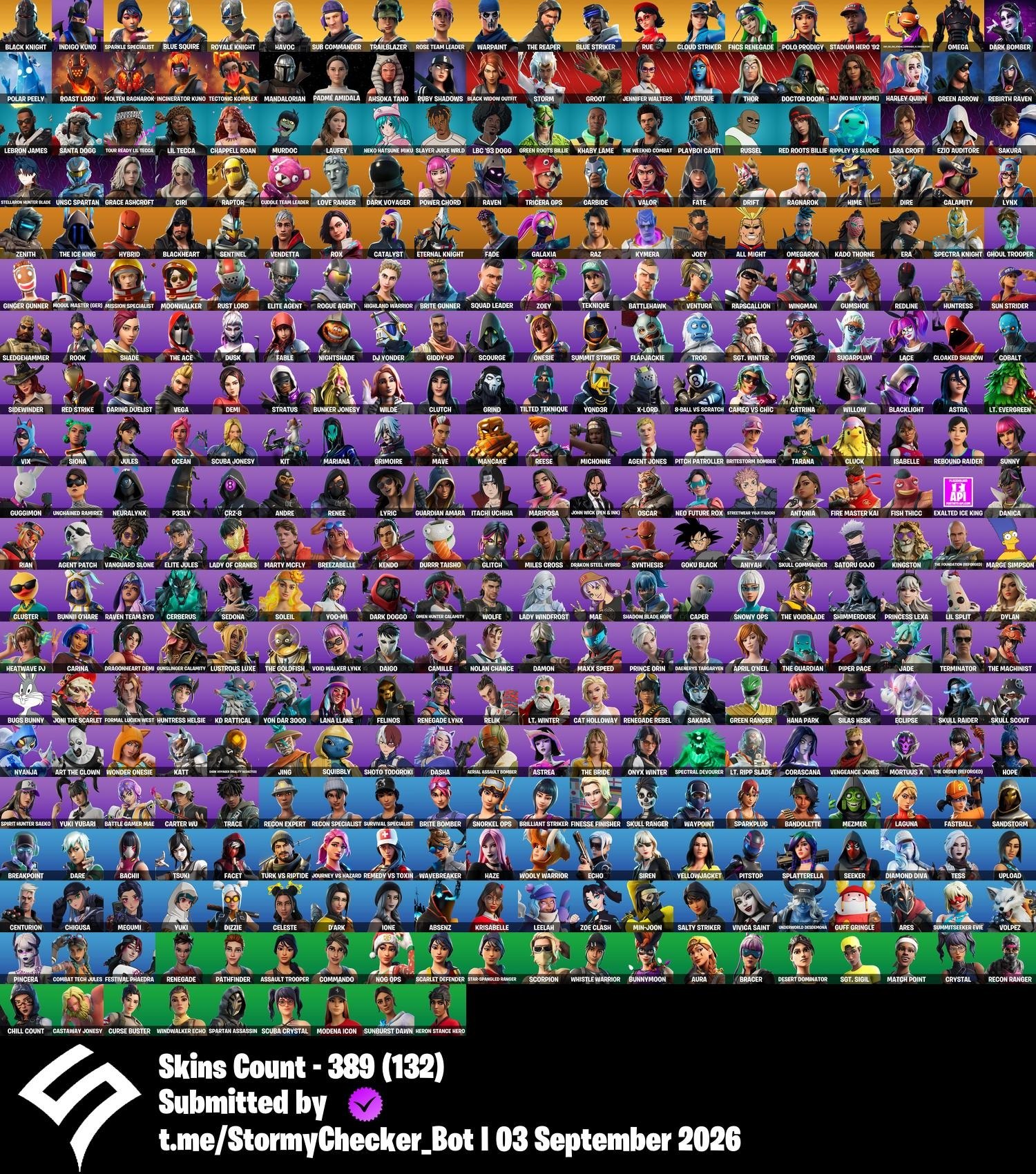 [PC] | 389 Skins | OG STW | Rue | Black Knight | Sparkle Specialist | Leviathan Axe | Floss | The Reaper | Blue Squire | Elite Agent | O4G