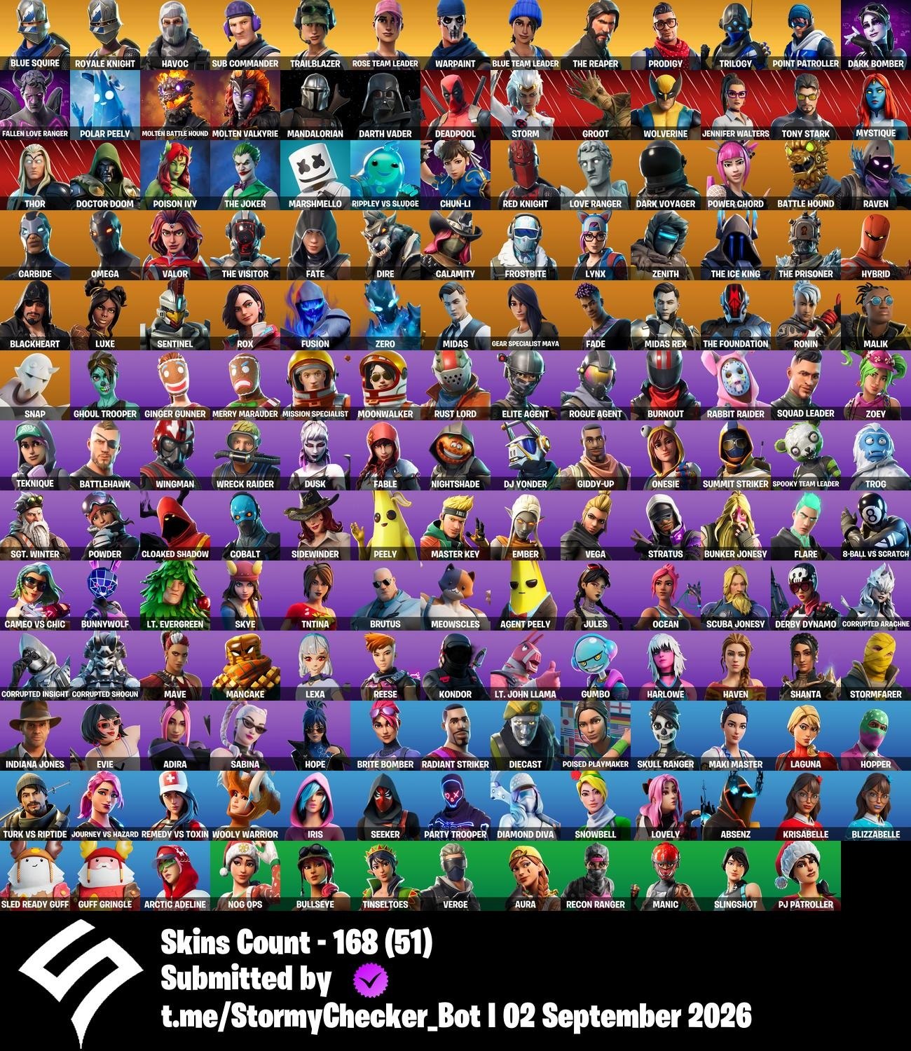 [PC/XBOX] | 168 Skins | OG STW | The Reaper | Blue Squire | Elite Agent | Take The L | Freestylin' | 8-Ball vs Scratch | Absenz | Adira | O4G