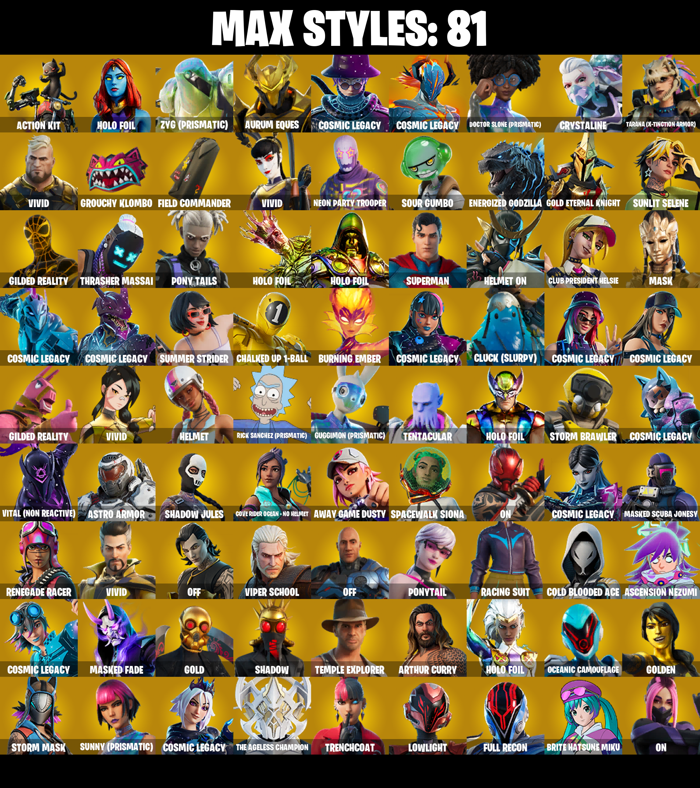 (PC/PSN/XBOX) 302 SKINS π Cloud Striker π Clutch π Keri Commander π FNCS 3:1 Champion π Grind π Major Glory π Kata Captain π 200 V-Buck PARENTAL CONTROL β image 3
